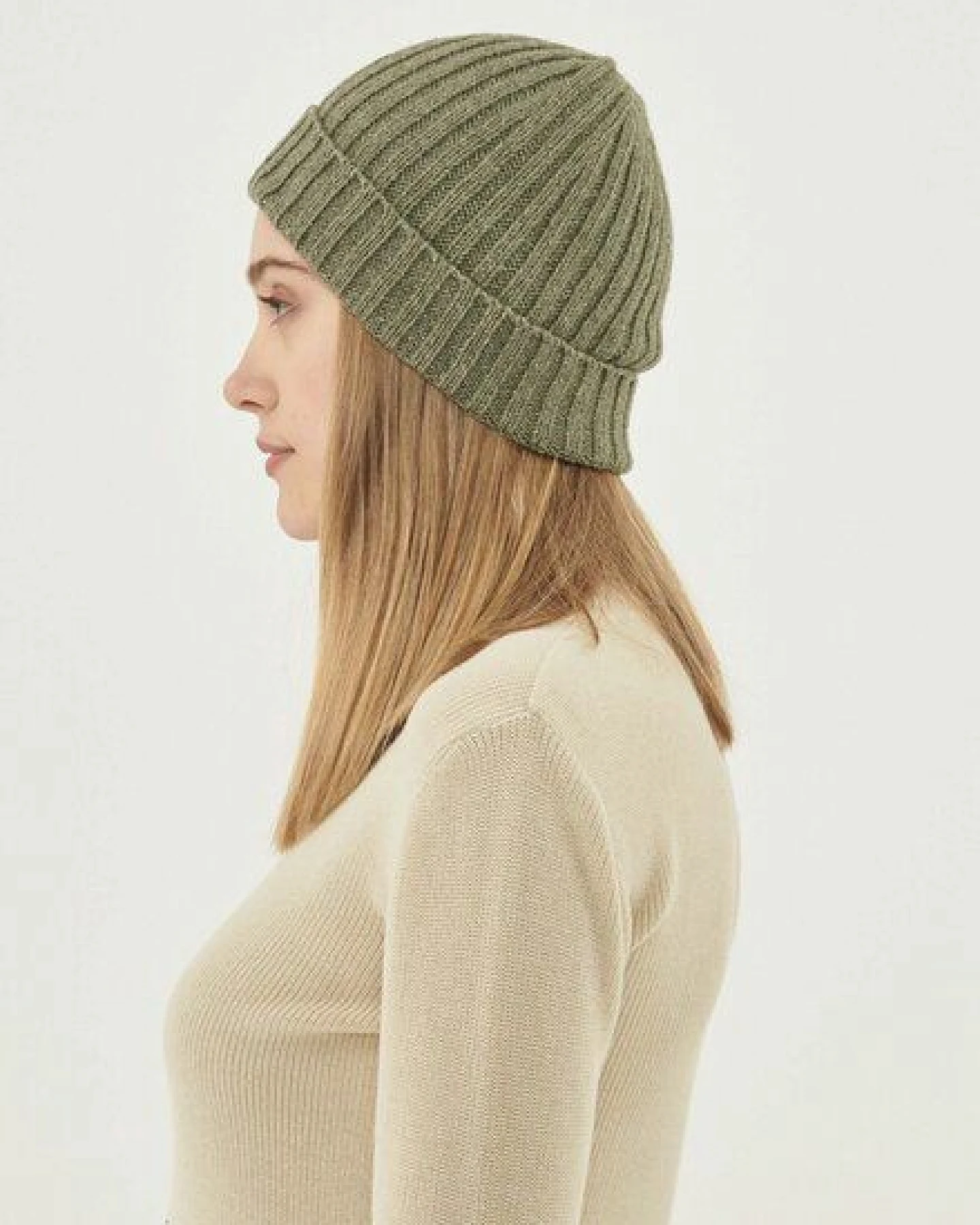 ORGANICATION Unisex Strick-Beanie aus Bio-Merinowolle und Bio-Baumwolle – Ansicht 2