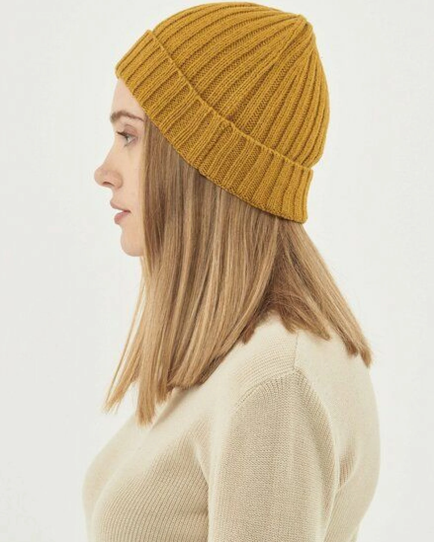 ORGANICATION Unisex Strick-Beanie aus Bio-Merinowolle und Bio-Baumwolle – Ansicht 2