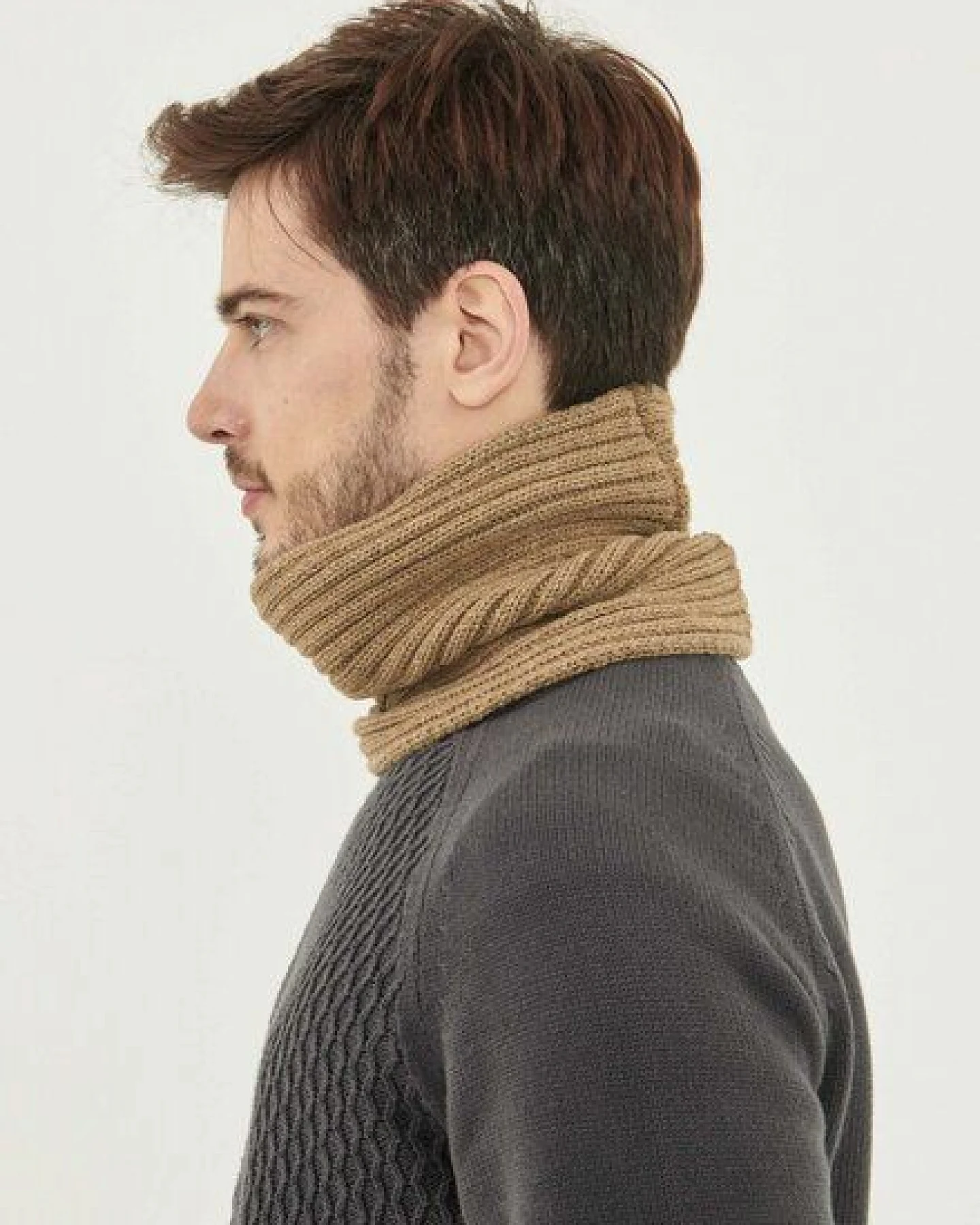 ORGANICATION Unisex Strick Loop Schal aus Bio-Merinowolle und Bio-Baumwolle – Ansicht 3