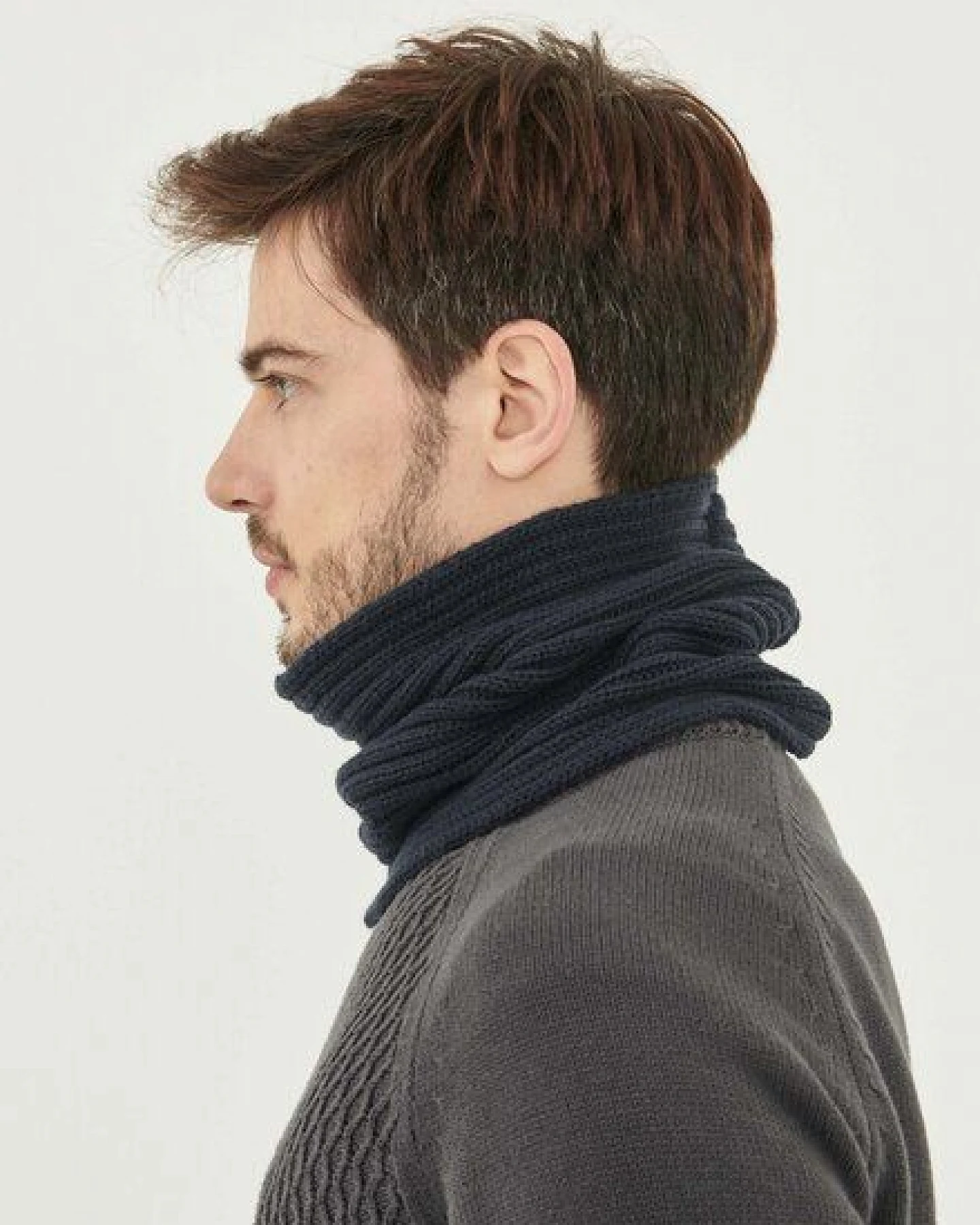 ORGANICATION Unisex Strick Loop Schal aus Bio-Merinowolle und Bio-Baumwolle – Ansicht 3