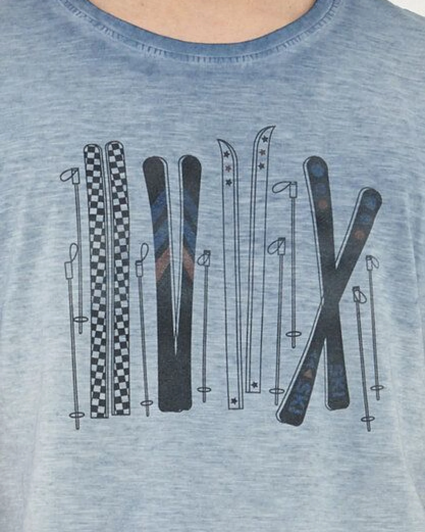ORGANICATION Garment Dyed T-Shirt aus Bio-Baumwolle mit Print – Ansicht 4