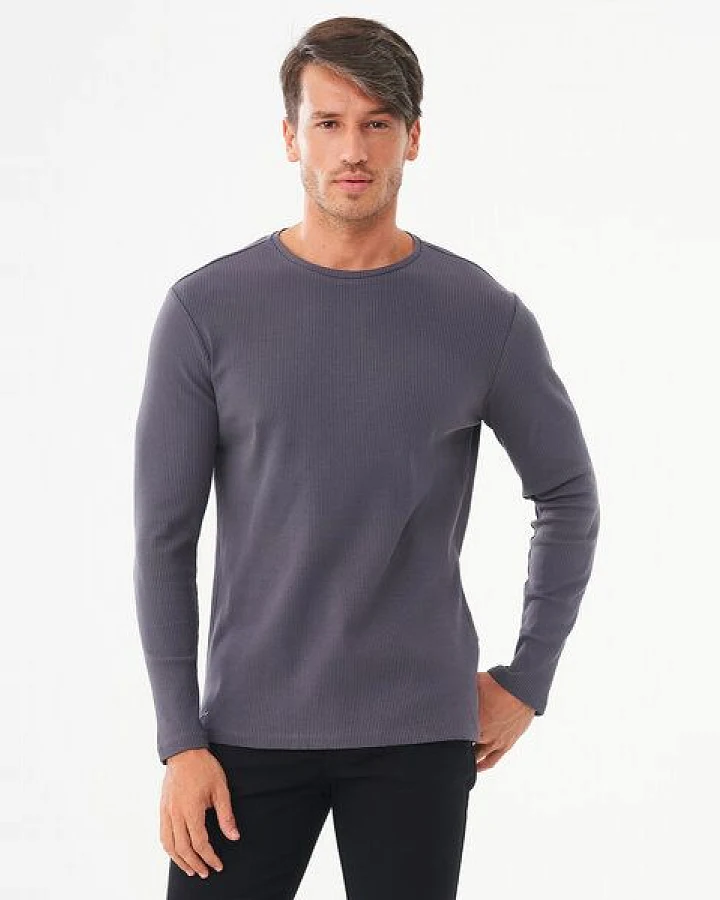 ORGANICATION Geripptes Langarmshirt aus Bio-Baumwolle