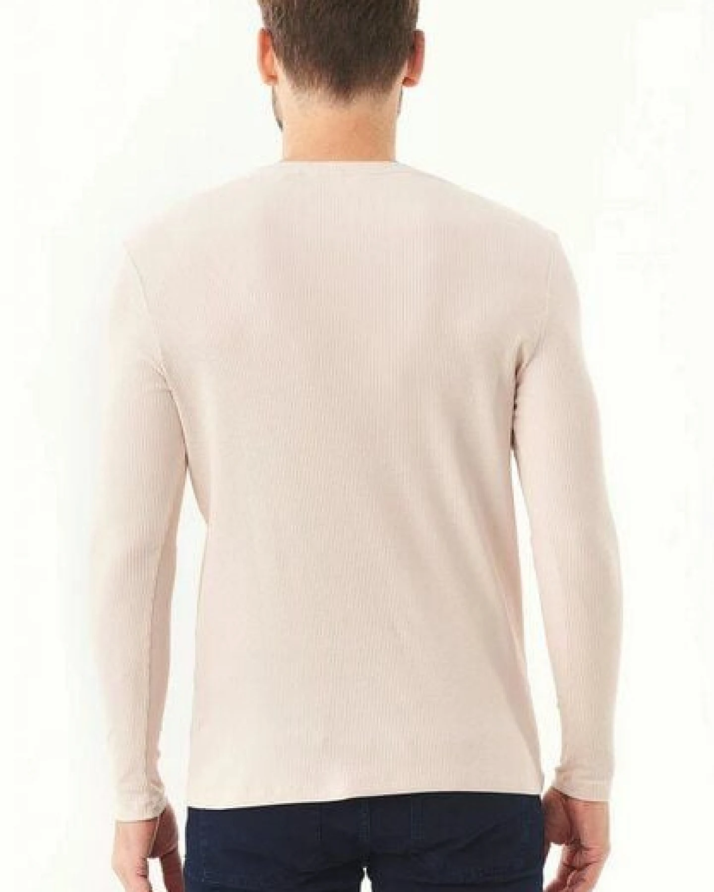 ORGANICATION Geripptes Langarmshirt aus Bio-Baumwolle – Ansicht 3