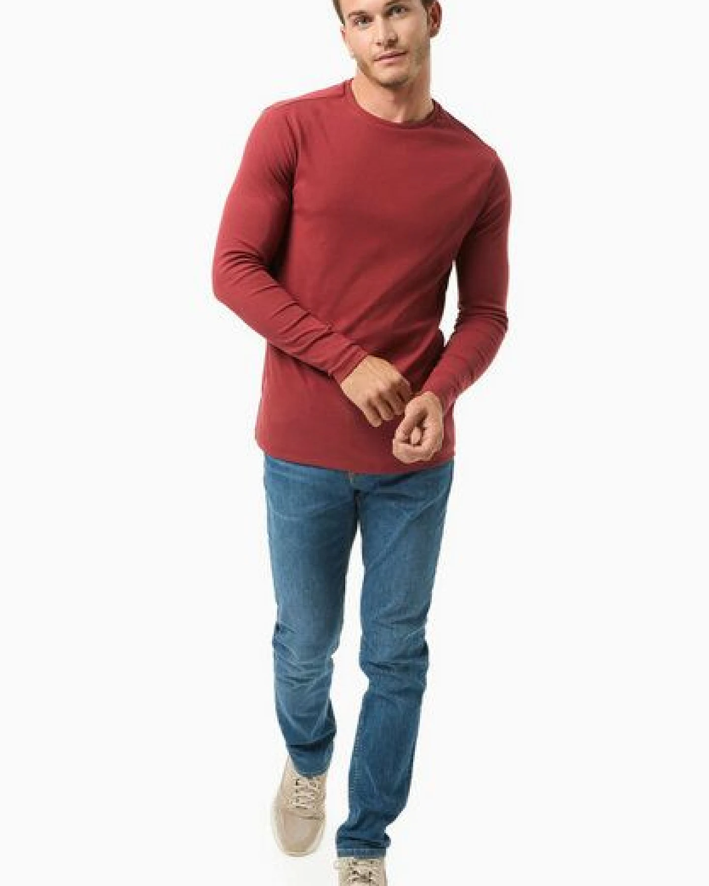 ORGANICATION Geripptes Langarmshirt aus Bio-Baumwolle – Ansicht 2