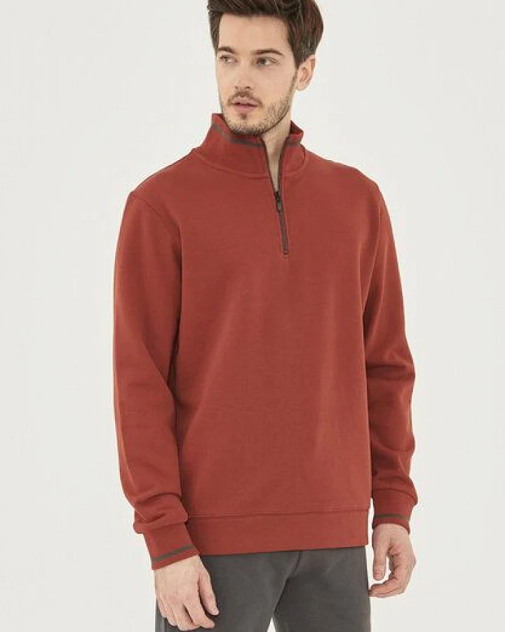 ORGANICATION Sweatshirt aus Bio-Baumwolle mit Stehkragen