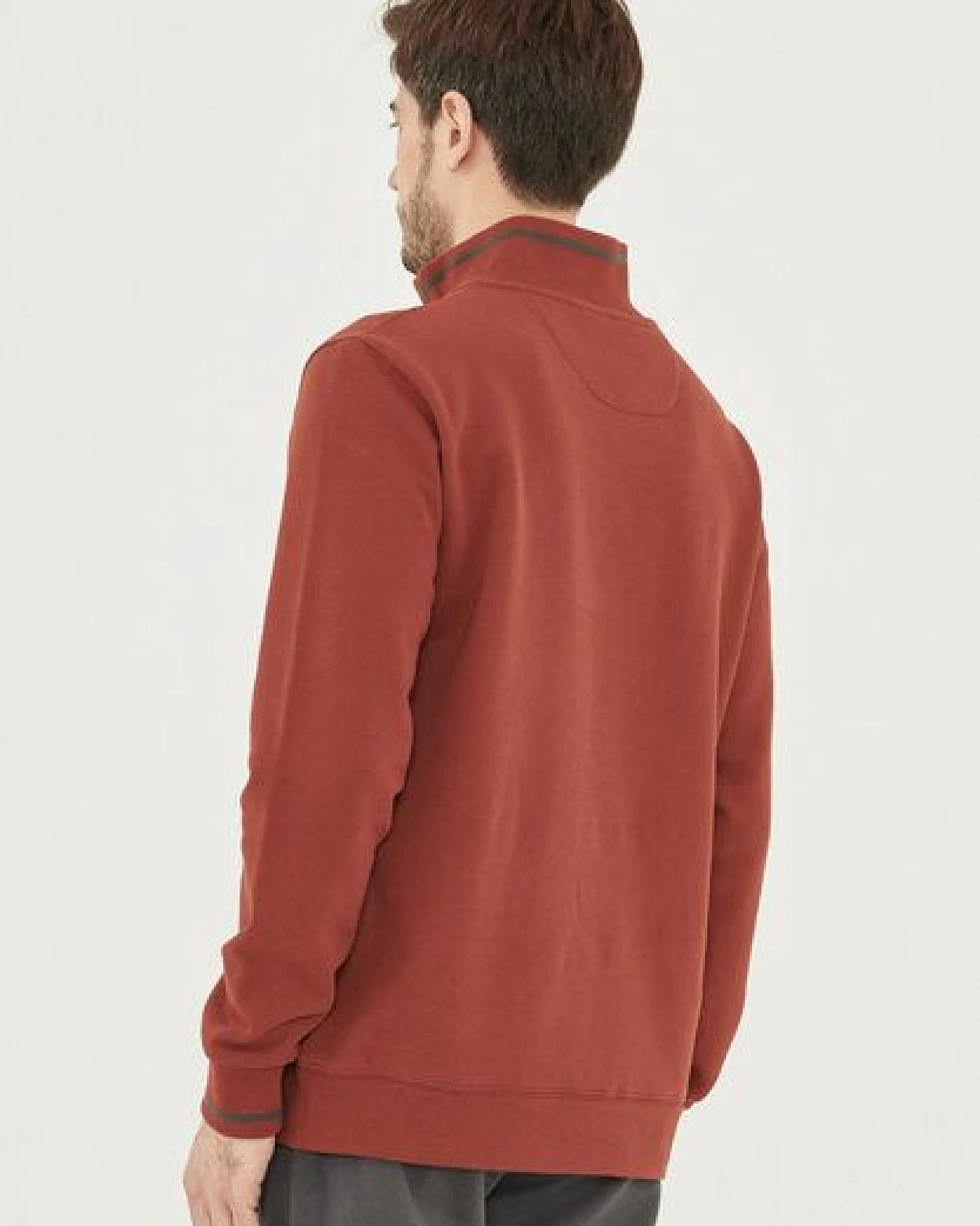 ORGANICATION Sweatshirt aus Bio-Baumwolle mit Stehkragen – Ansicht 4