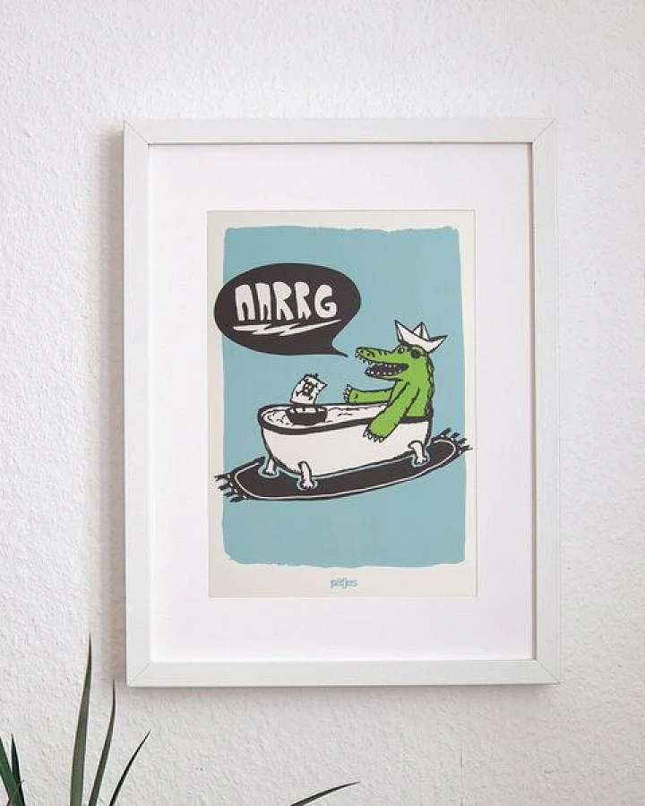 päfjes Badewannen Piratengeschichten mit Kriss Kroko - AARRGG - Poster A4