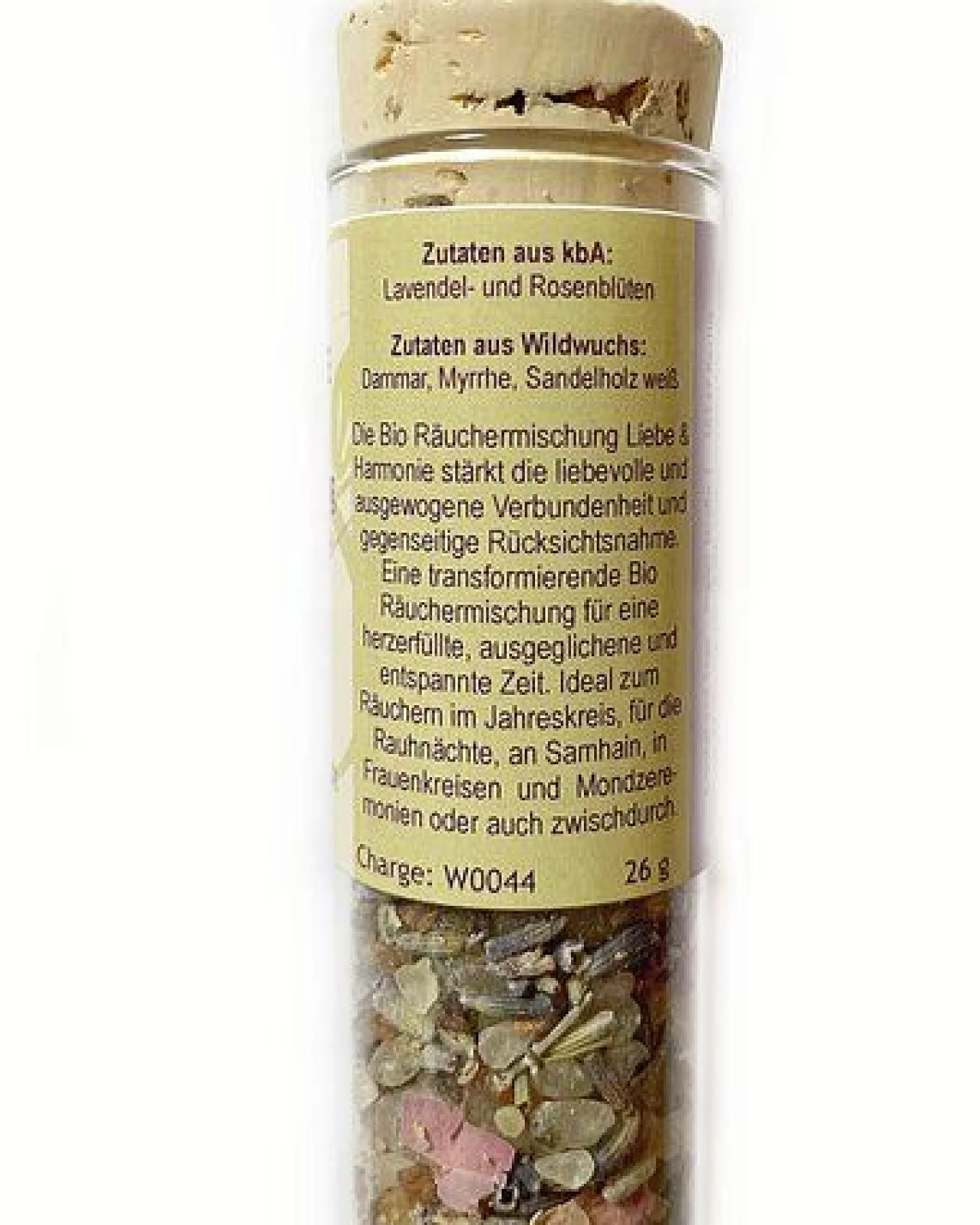 Crystal and Sage Bio Räuchermischung Liebe und Harmonie mit Lavendel und Rosenblüten – Ansicht 2