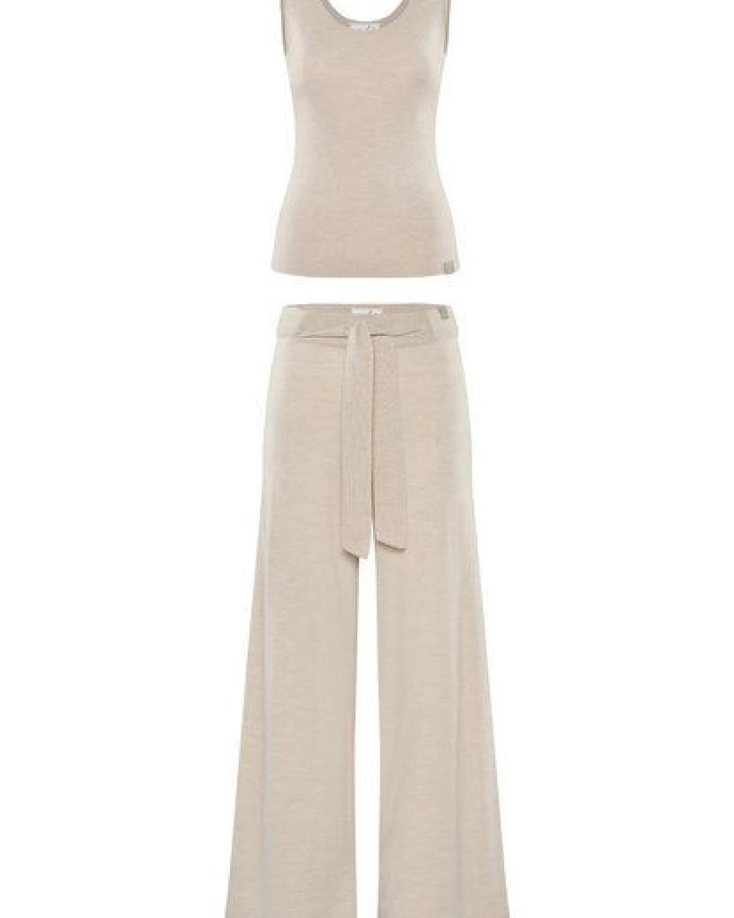 YOU LOOK PERFECT Merino Loungewear Set "Stricktop Blossom & weite Strickhose Bailey" – Ansicht 2