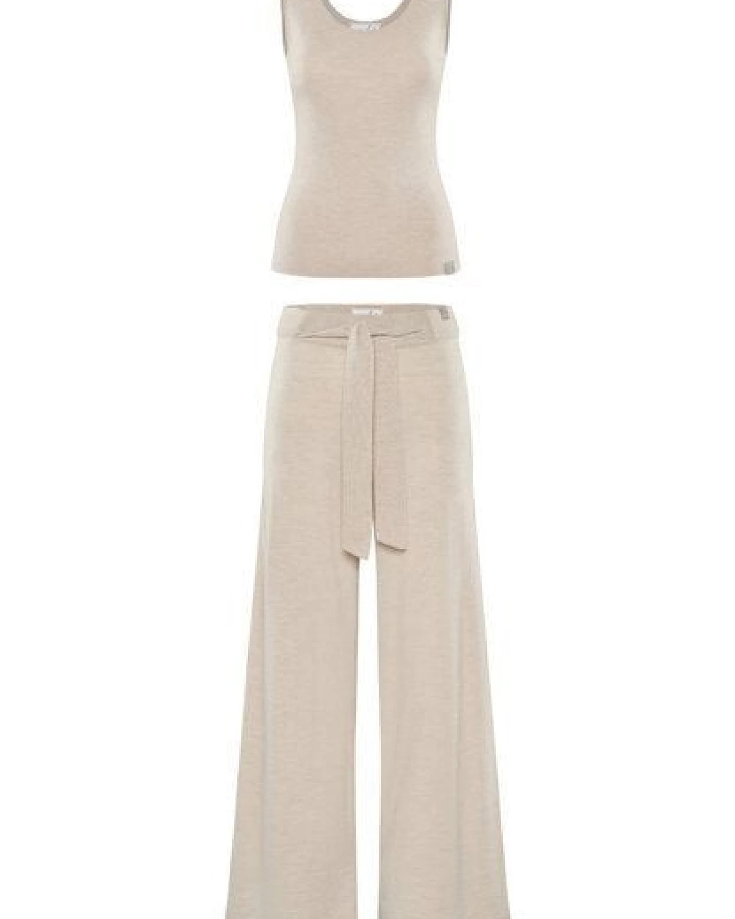 YOU LOOK PERFECT Merino Loungewear Set "Stricktop Blossom & weite Strickhose Bailey" – Ansicht 2