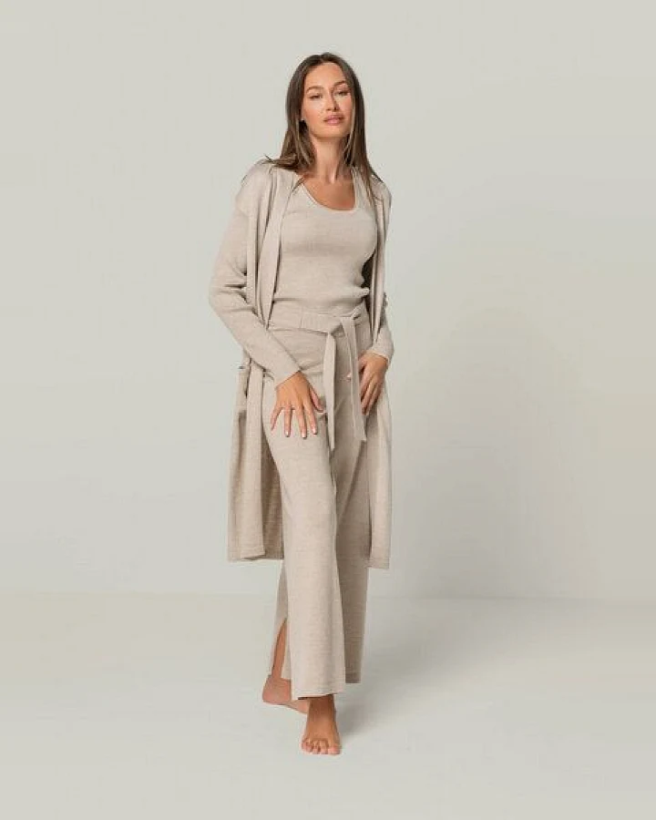 YOU LOOK PERFECT Merino Loungewear Set "Cardigan Blossom & Top Blossom & Hose Bailey"