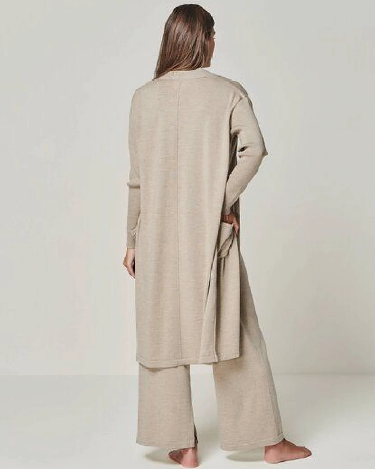 YOU LOOK PERFECT Merino Loungewear Set "Cardigan Blossom & Top Blossom & Hose Bailey" – Ansicht 4