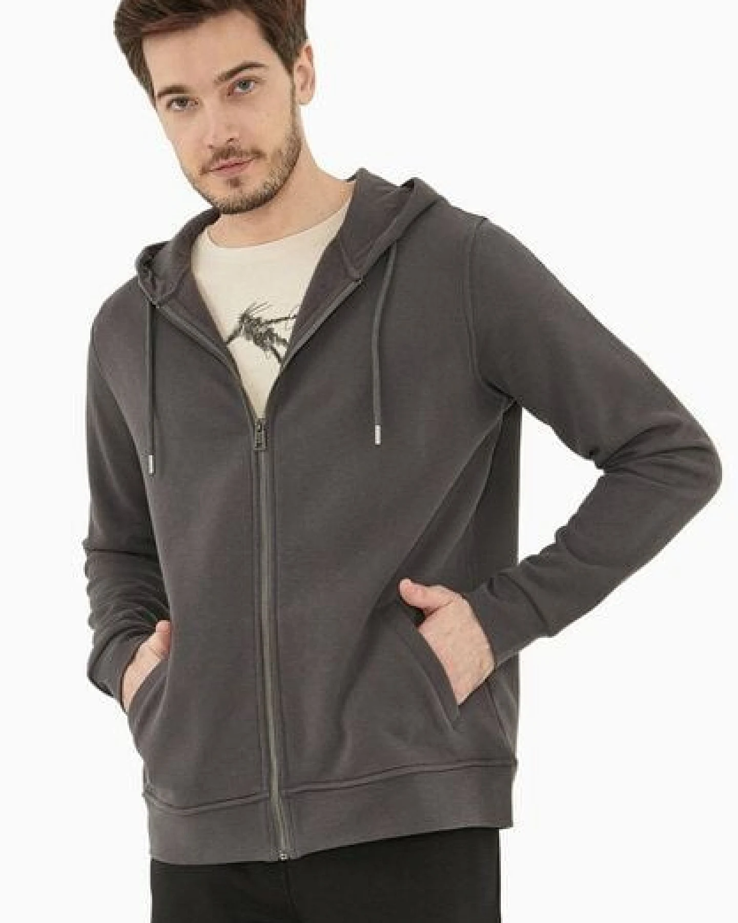 ORGANICATION Sweatjacke aus Bio-Baumwolle – Ansicht 3