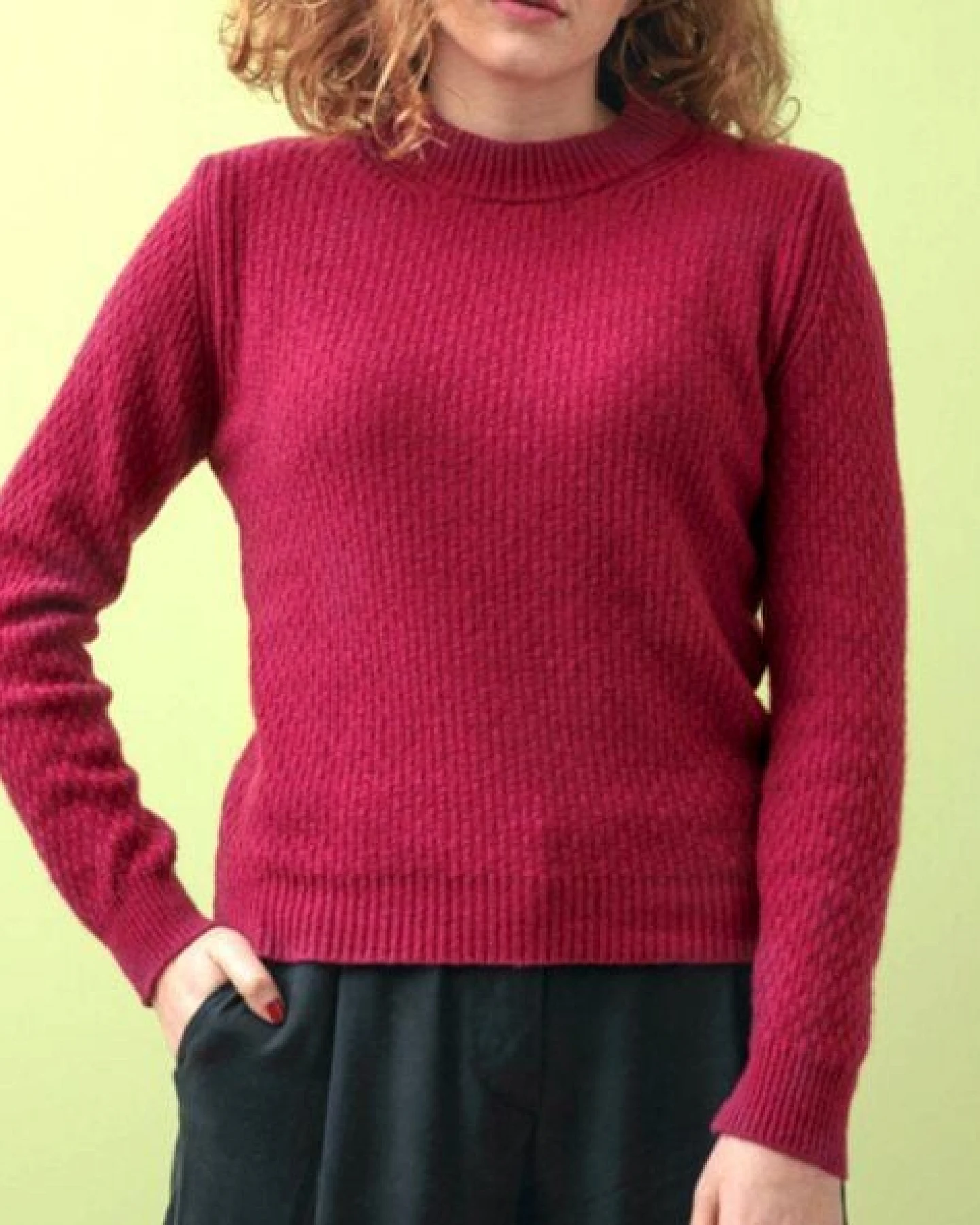 Rifò - Circular Fashion Made in Italy recyelter Kaschmir-Pullover Caterina – Ansicht 4