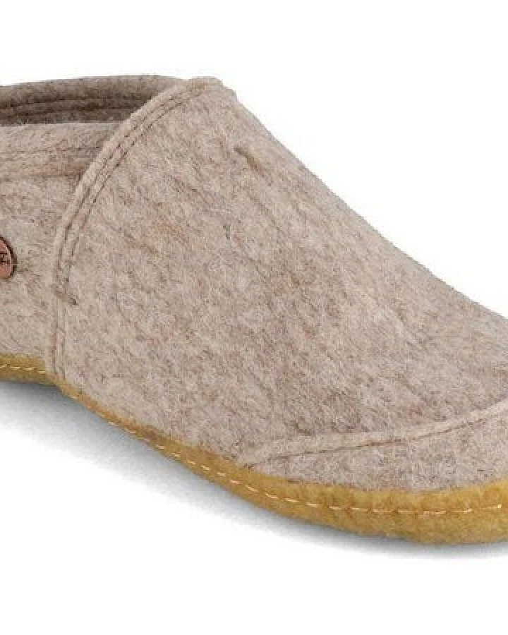 WoolFit Hausschuhe 'Taiga' mit Naturgummisohle, 100% Wolle