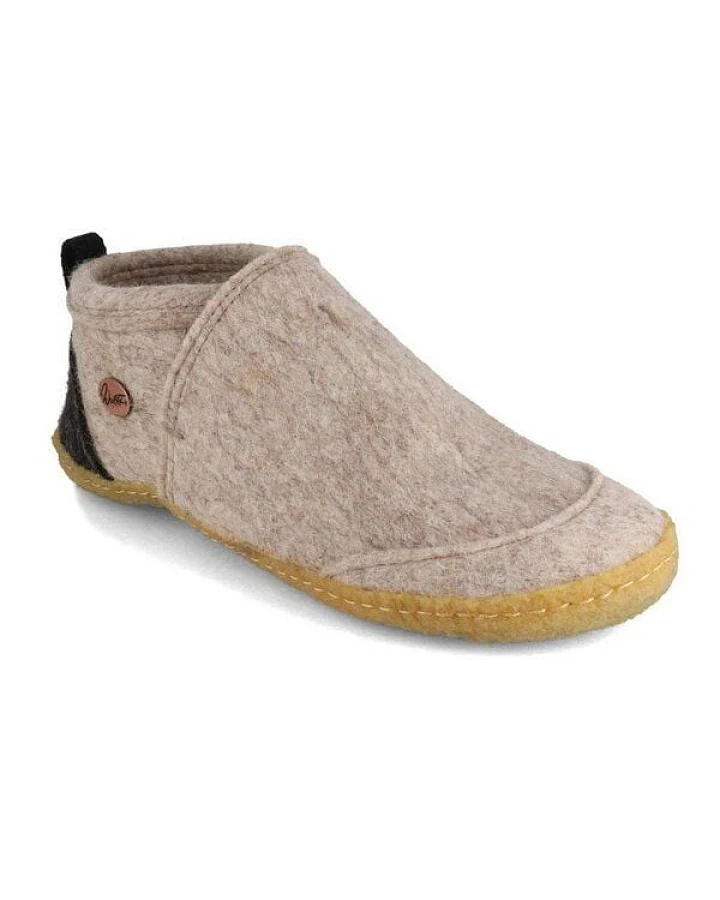 WoolFit Hausschuhe 'Taiga' mit Naturgummisohle, 100% Wolle