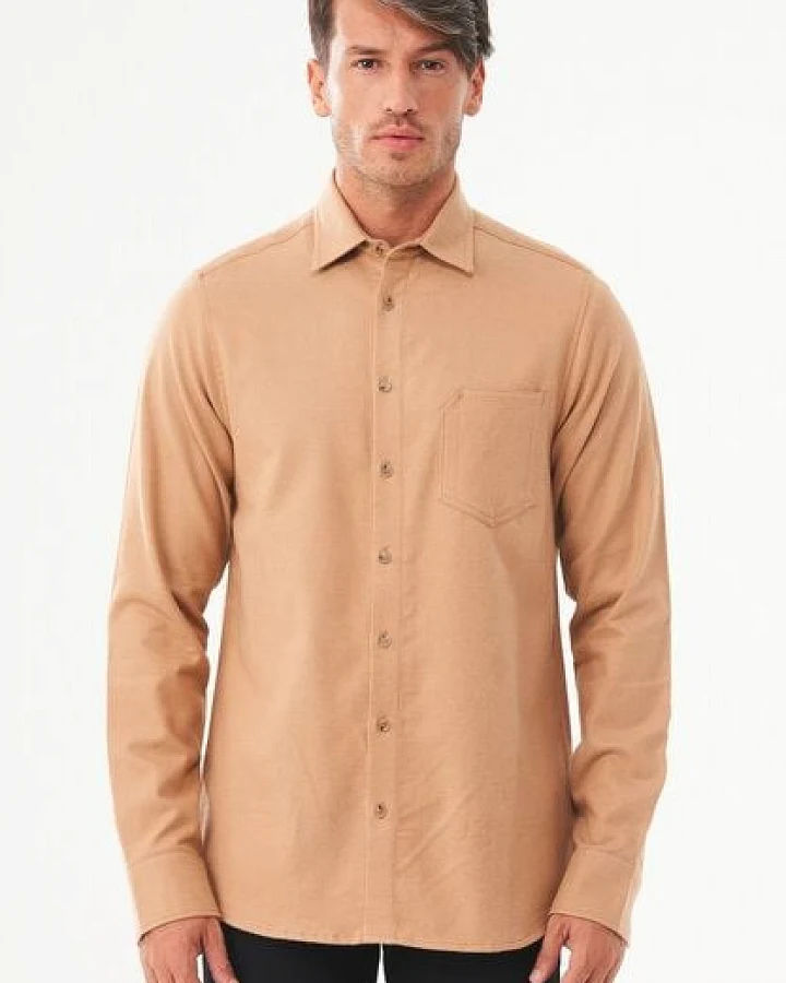ORGANICATION Brushed Twill Hemd aus Bio-Baumwolle
