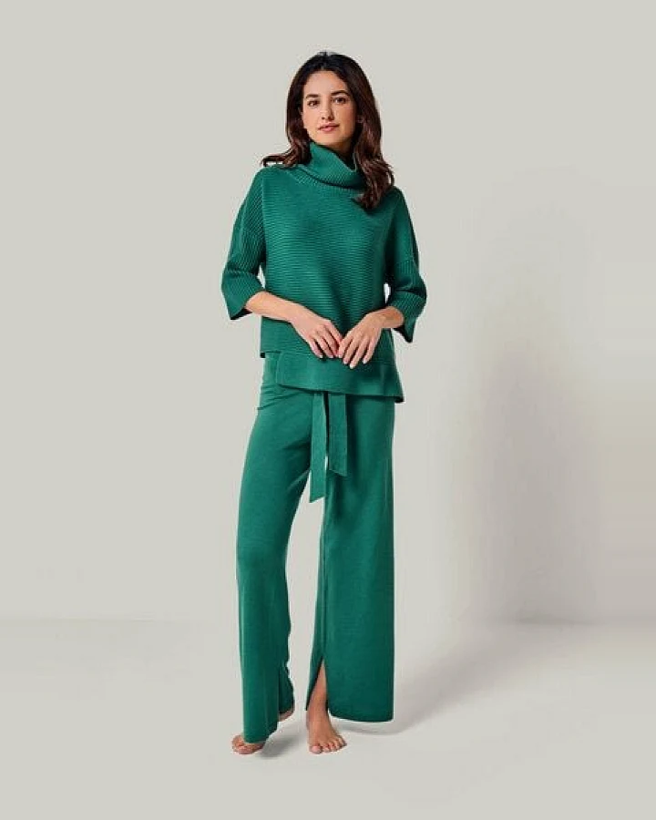 YOU LOOK PERFECT Merino Loungewear Set "Rollkragenpullover Bailey & Strickhose Bailey"