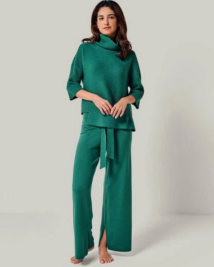 YOU LOOK PERFECT Merino Loungewear Set "Rollkragenpullover Bailey & Strickhose Bailey"