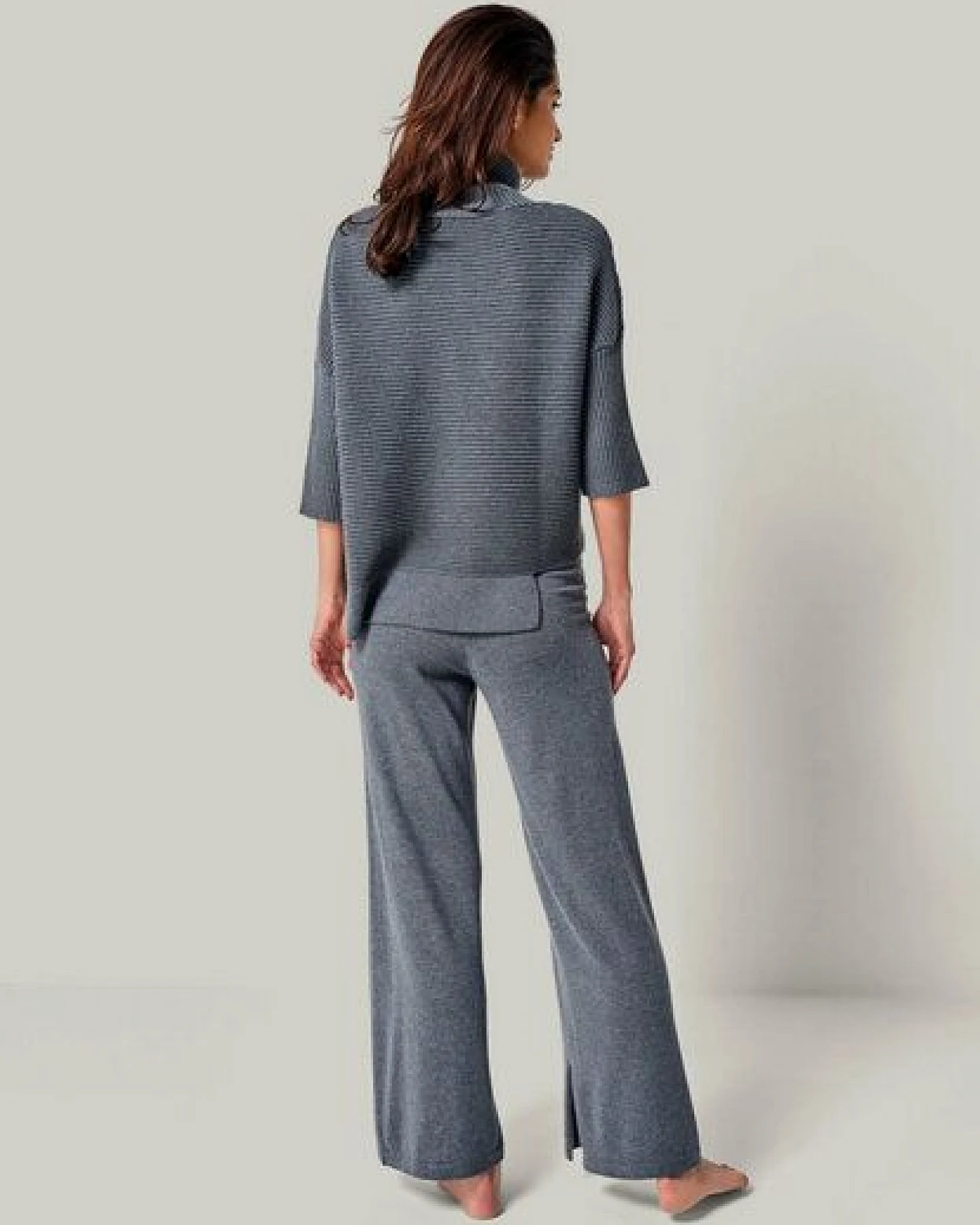 YOU LOOK PERFECT Merino Loungewear Set "Rollkragenpullover Bailey & Strickhose Bailey" – Ansicht 3