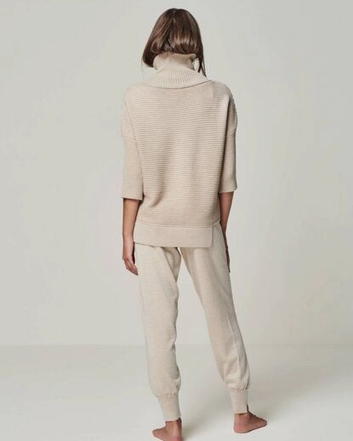 YOU LOOK PERFECT Merino Loungewear Set "Rollkragenpullover Bailey & Strickhose Bella" – Ansicht 4