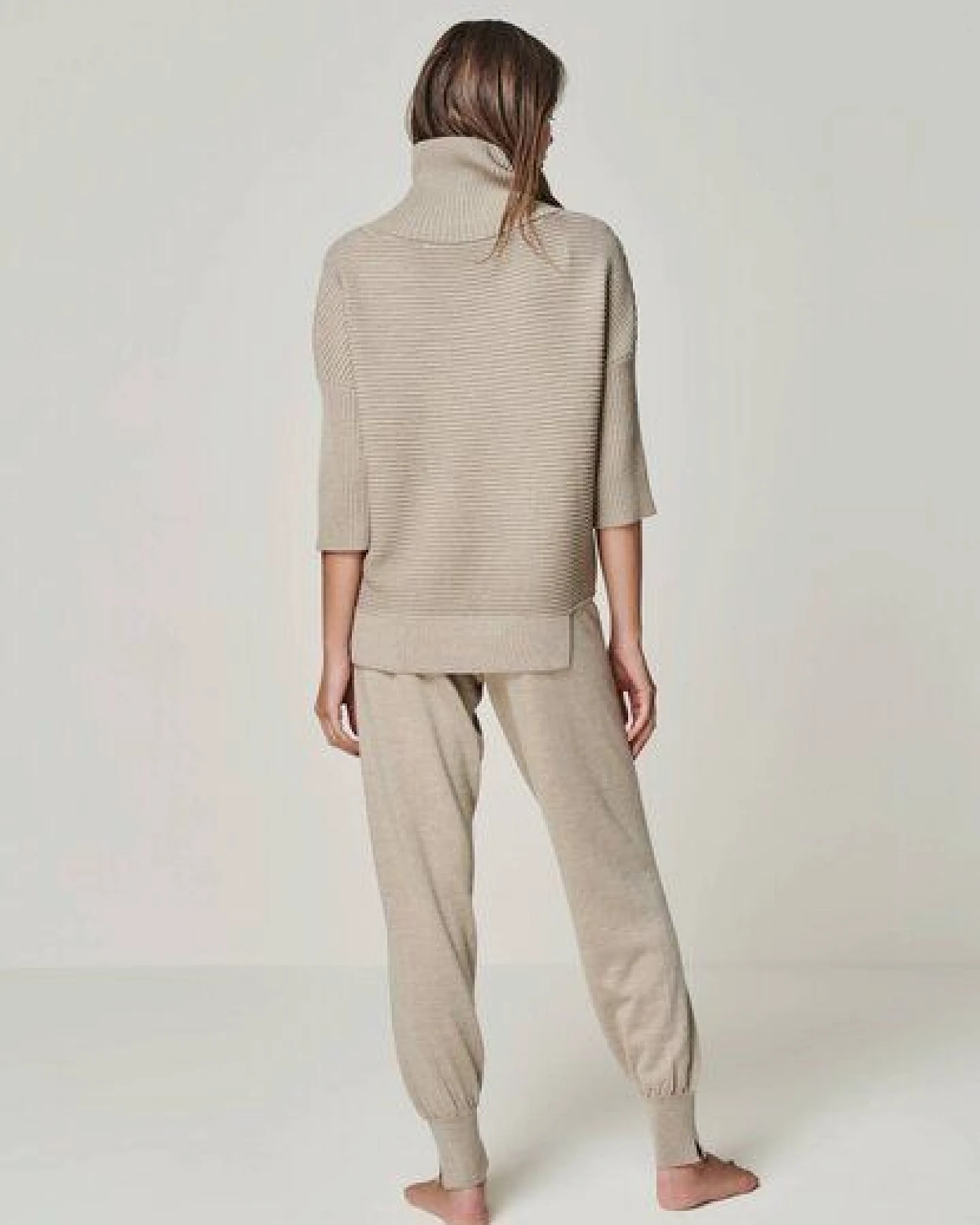 YOU LOOK PERFECT Merino Loungewear Set "Rollkragenpullover Bailey & Strickhose Bella" – Ansicht 4