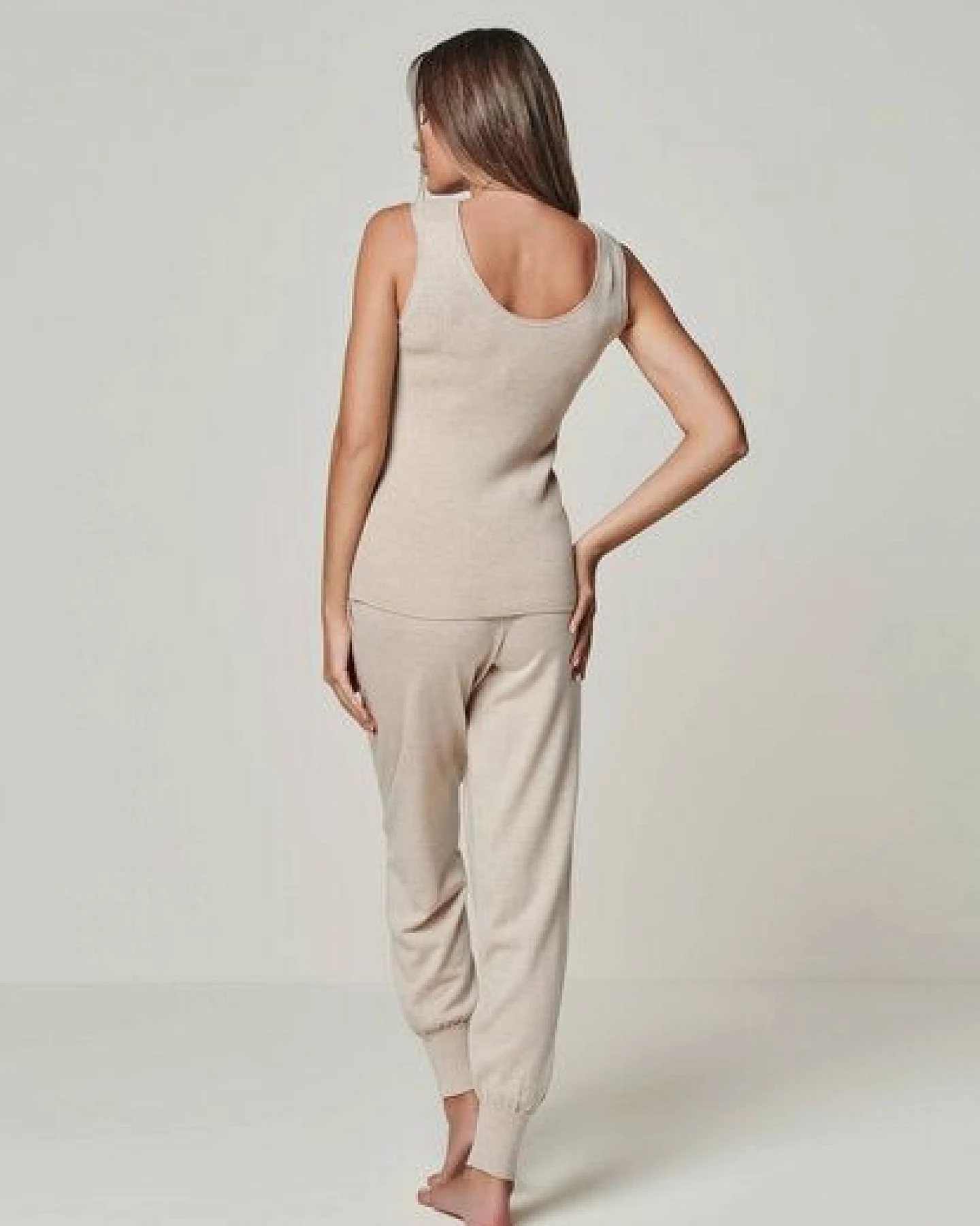 YOU LOOK PERFECT 100% Merino Rippen-Stricktop "Blossom" – Ansicht 3