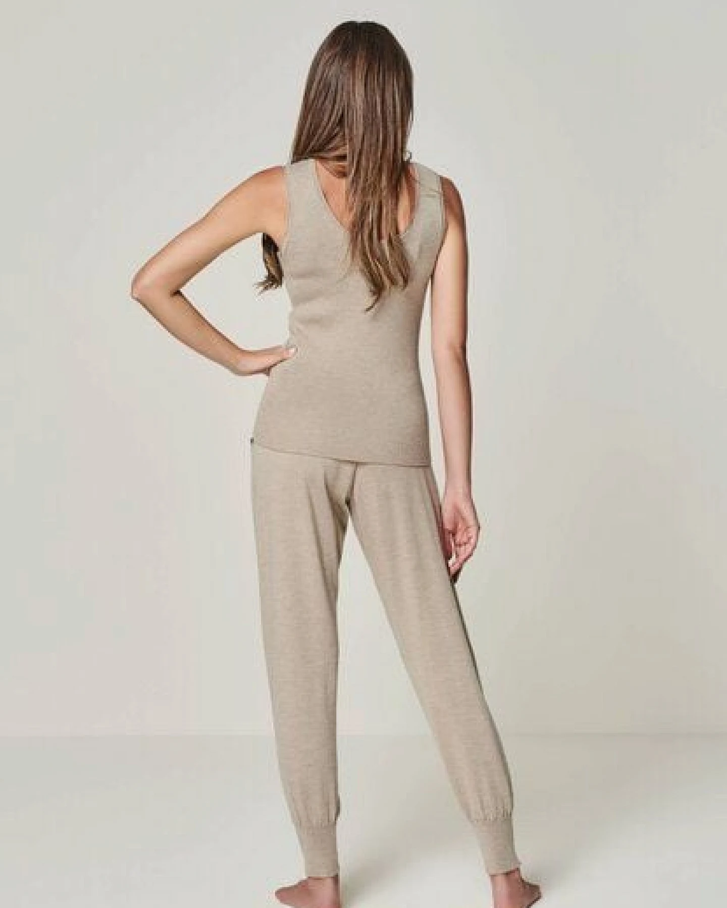 YOU LOOK PERFECT 100% Merino Rippen-Stricktop "Blossom" – Ansicht 4