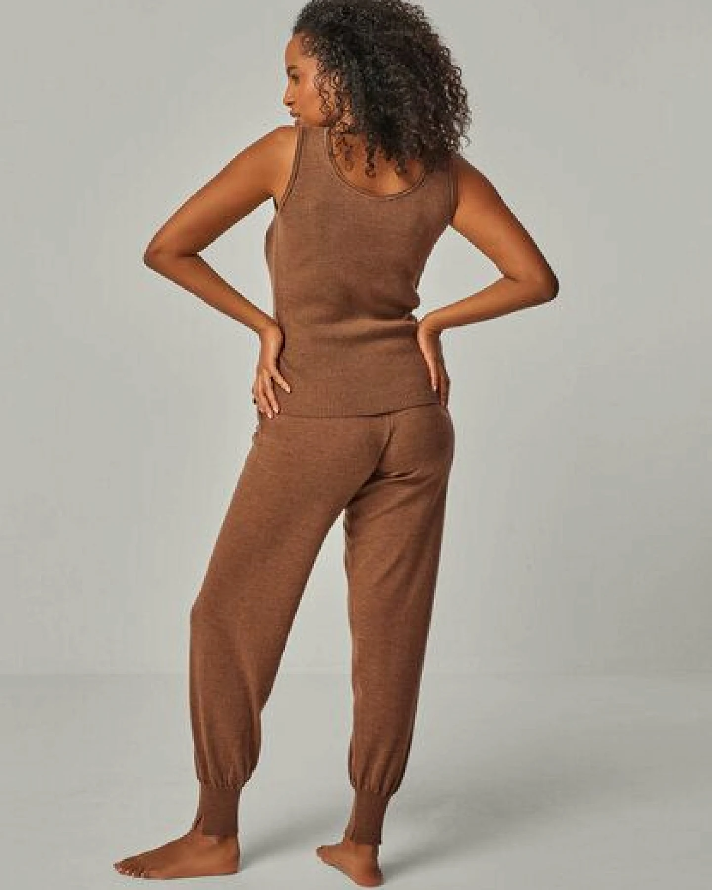 YOU LOOK PERFECT 100% Merino Rippen-Stricktop "Blossom" – Ansicht 4