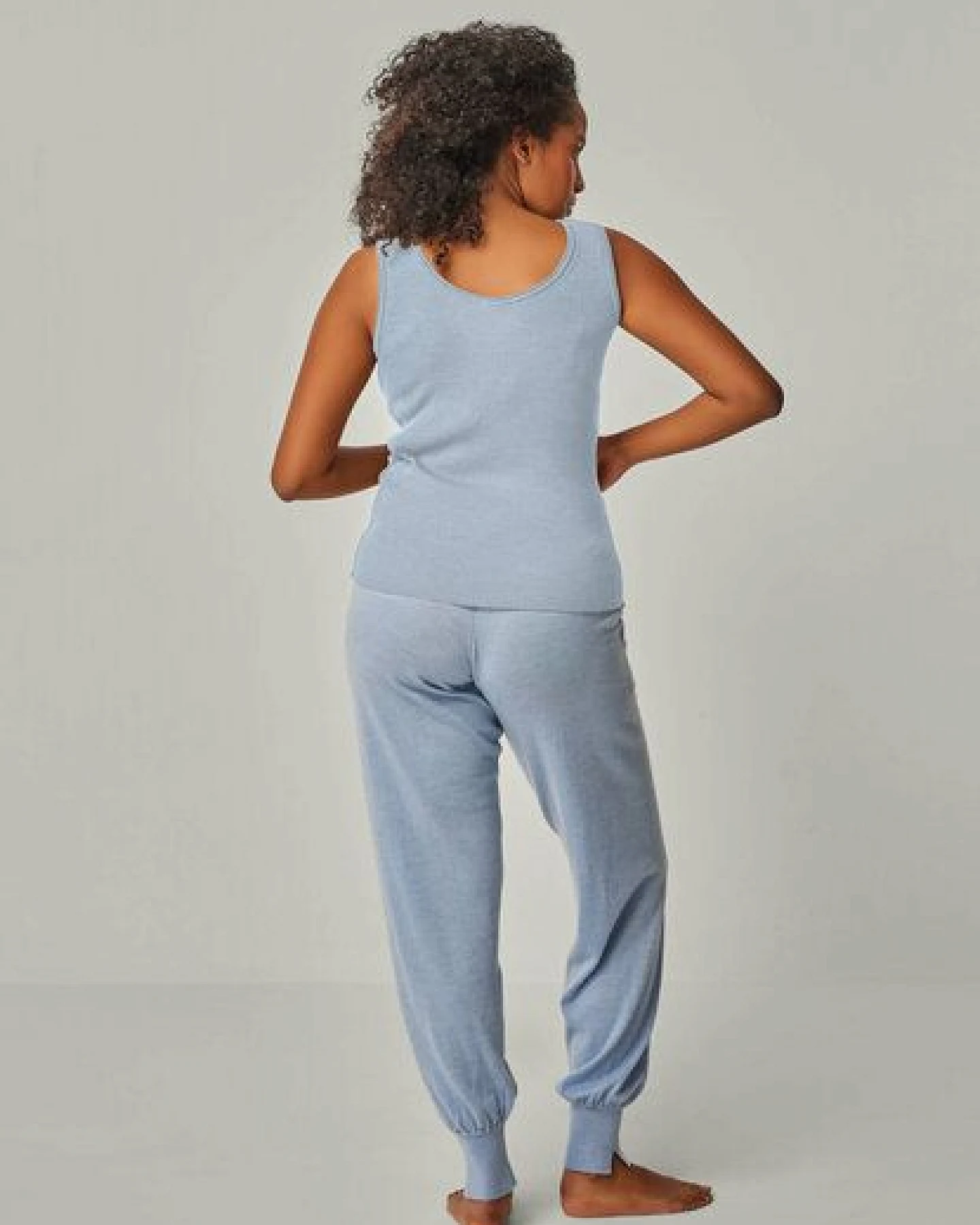 YOU LOOK PERFECT 100% Merino Rippen-Stricktop "Blossom" – Ansicht 4