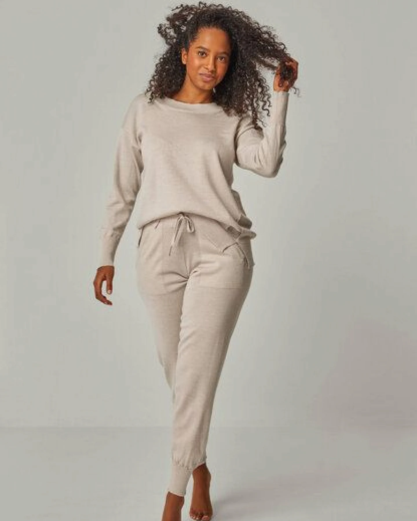 YOU LOOK PERFECT 100% Merino Strickpullover mit Rundhals "Bella" – Ansicht 3