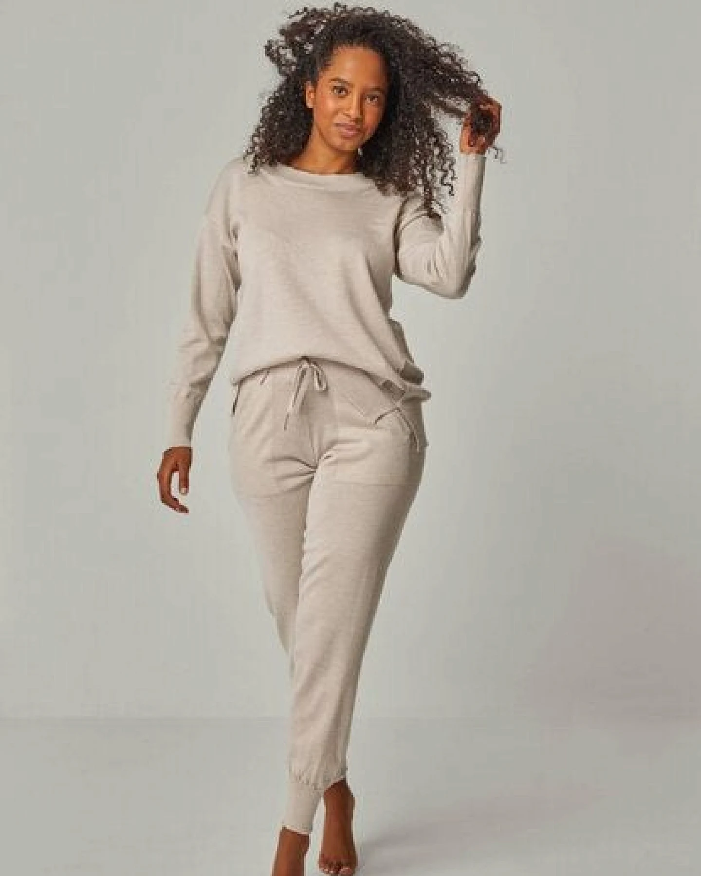 YOU LOOK PERFECT 100% Merino Strickpullover mit Rundhals "Bella" – Ansicht 3