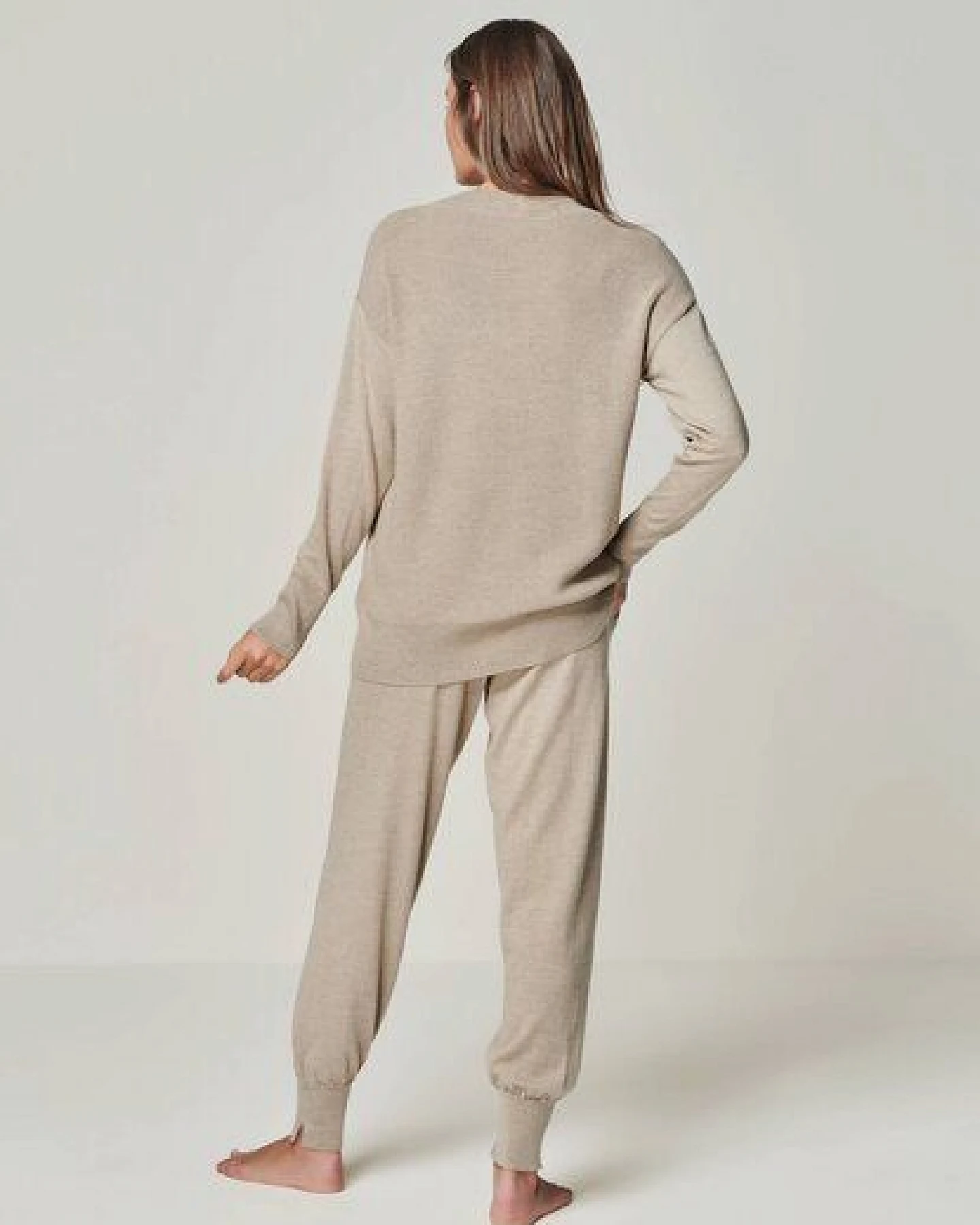 YOU LOOK PERFECT 100% Merino Strickpullover mit Rundhals "Bella" – Ansicht 4