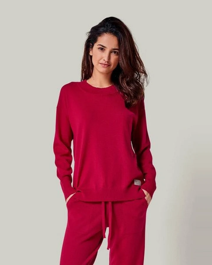 YOU LOOK PERFECT 100% Merino Strickpullover mit Rundhals "Bella"