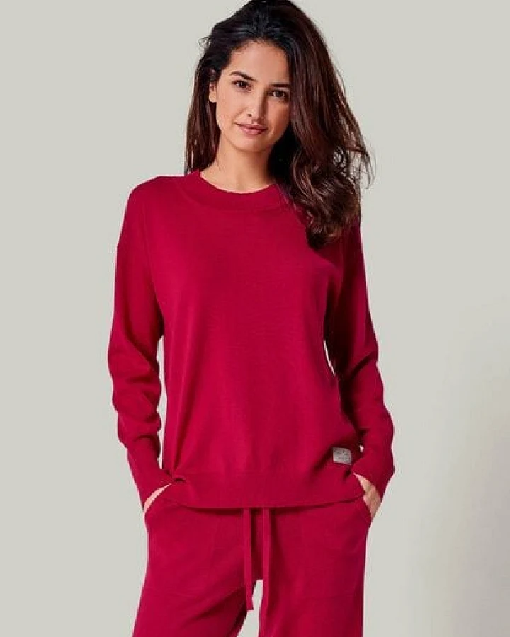 YOU LOOK PERFECT 100% Merino Strickpullover mit Rundhals "Bella"