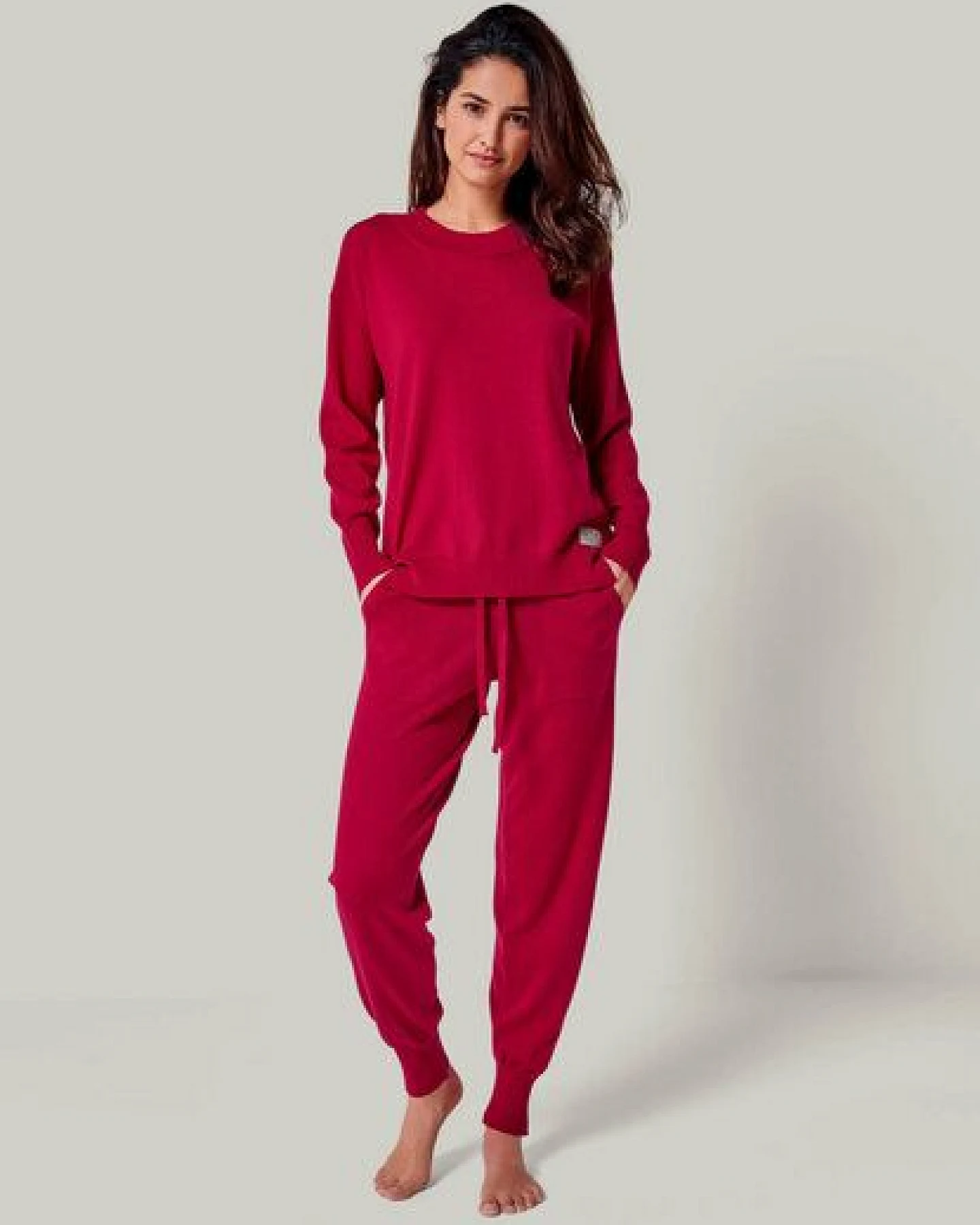 YOU LOOK PERFECT 100% Merino Strickpullover mit Rundhals "Bella" – Ansicht 3
