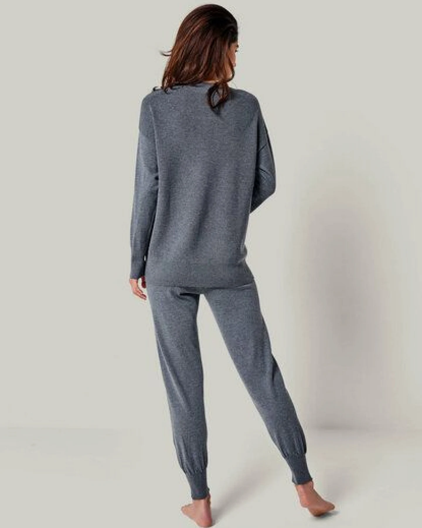 YOU LOOK PERFECT 100% Merino Strickpullover mit Rundhals "Bella" – Ansicht 4