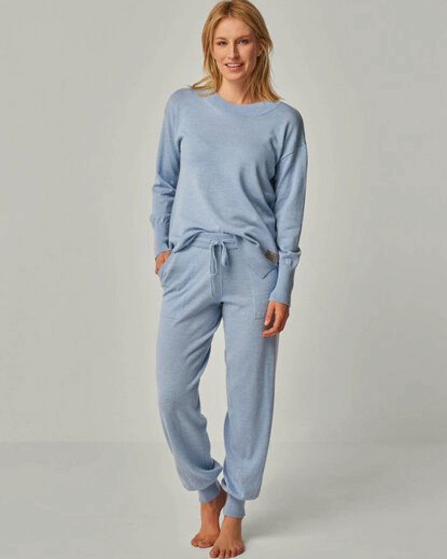 YOU LOOK PERFECT 100% Merino Strickpullover mit Rundhals "Bella" – Ansicht 3
