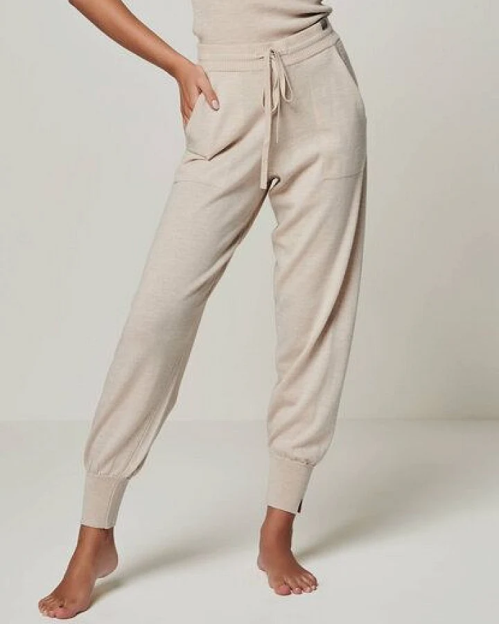 YOU LOOK PERFECT 100% Merino Jogging-Strickhose mit Taschen "Bella"
