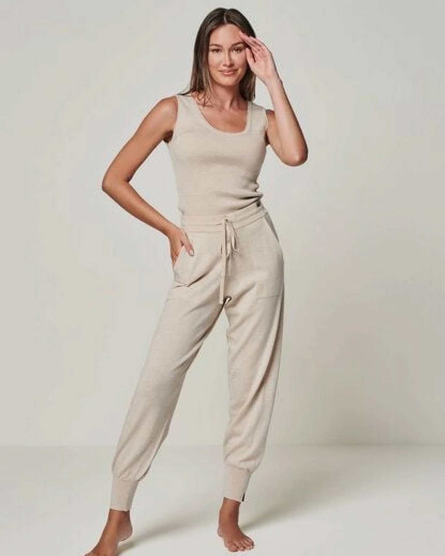 YOU LOOK PERFECT 100% Merino Jogging-Strickhose mit Taschen "Bella" – Ansicht 4