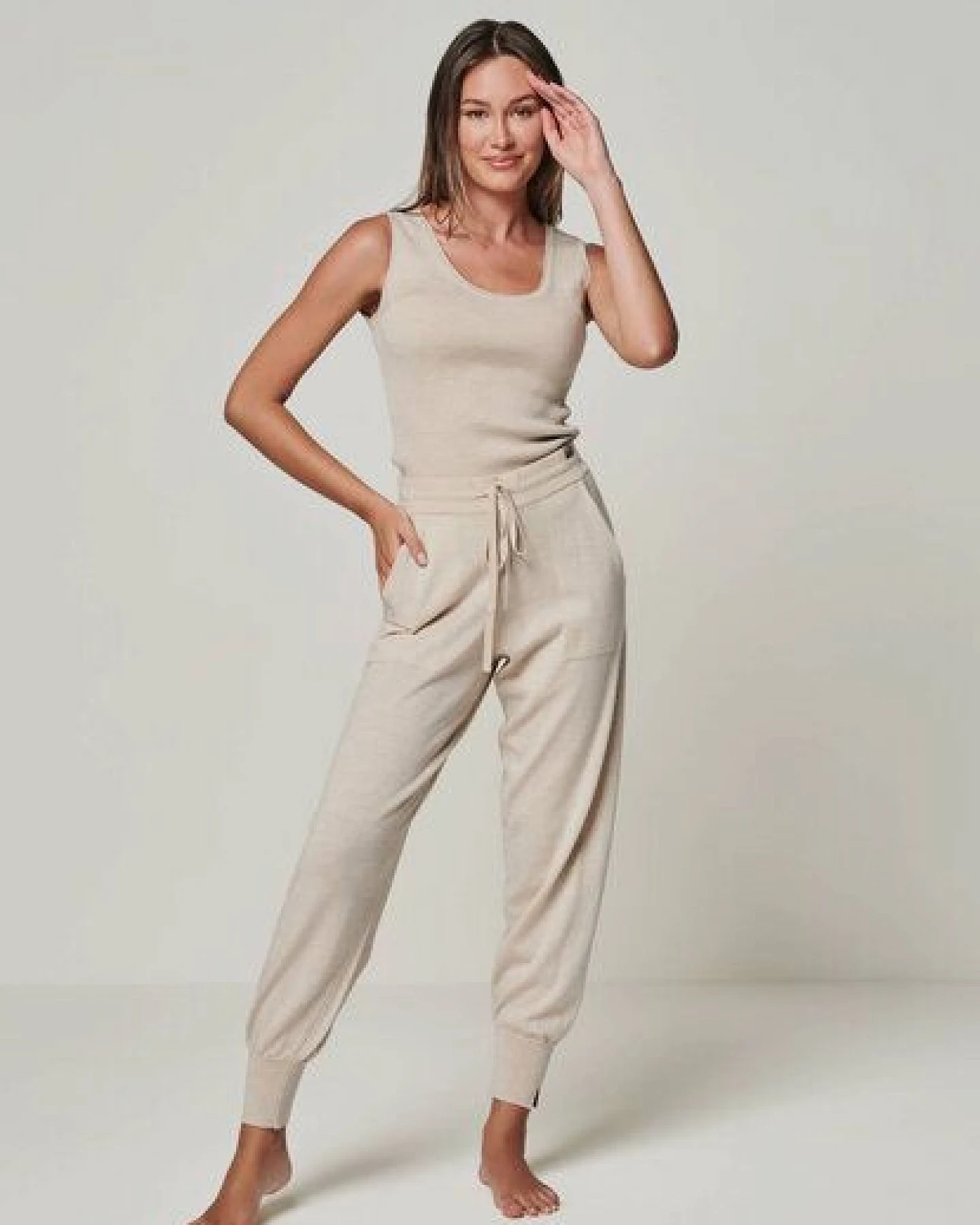 YOU LOOK PERFECT 100% Merino Jogging-Strickhose mit Taschen "Bella" – Ansicht 4
