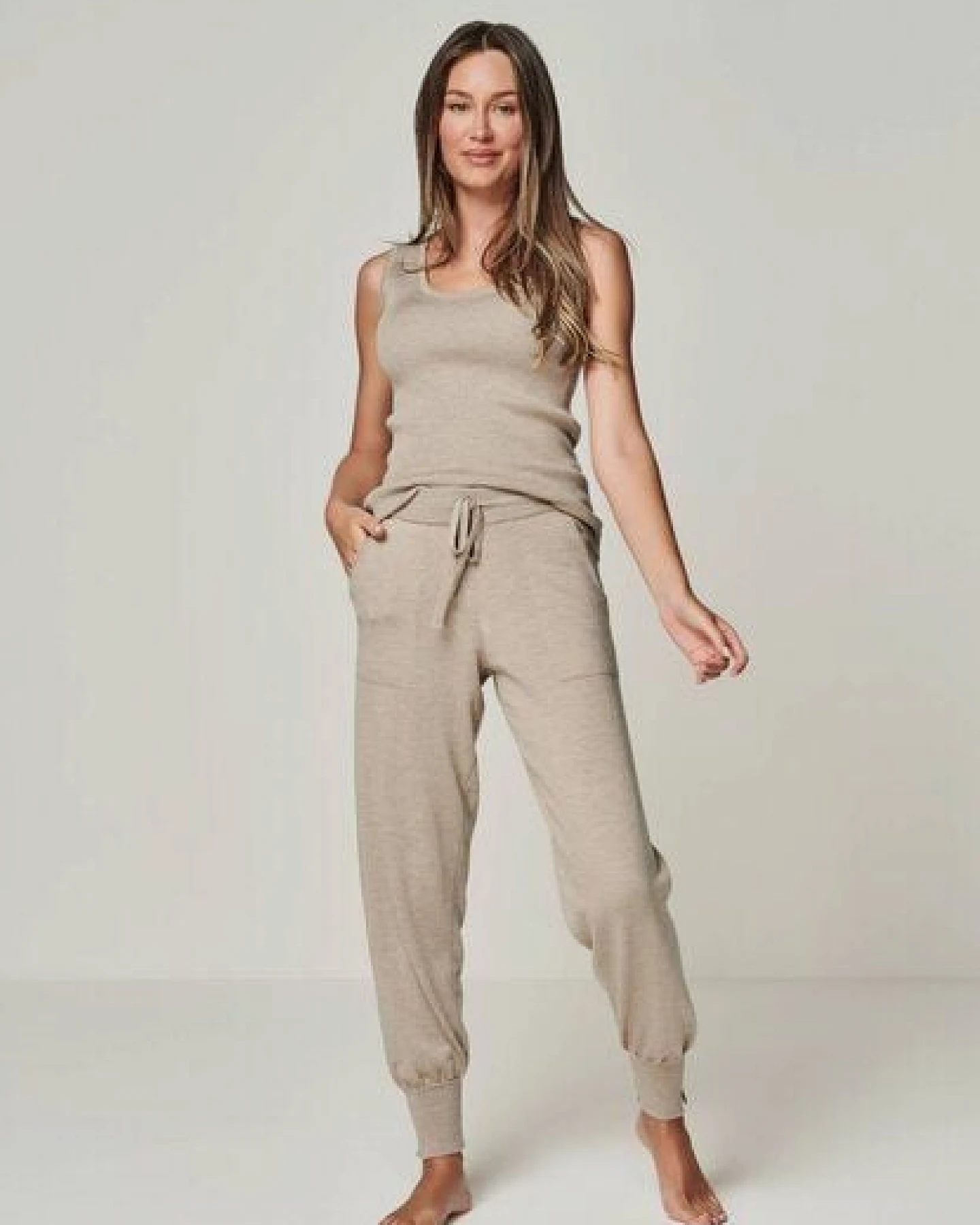 YOU LOOK PERFECT 100% Merino Jogging-Strickhose mit Taschen "Bella" – Ansicht 4