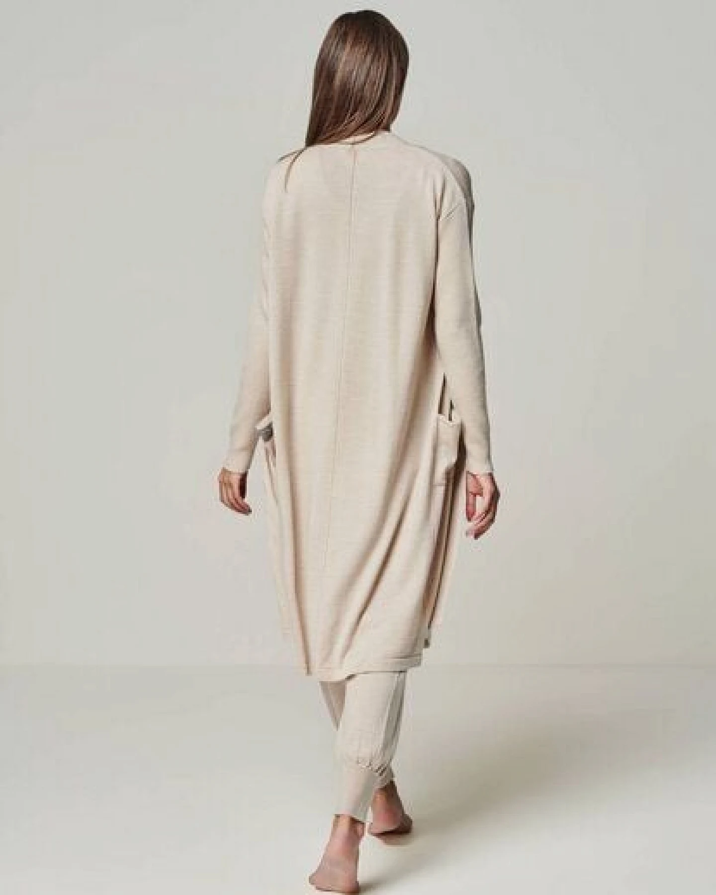 YOU LOOK PERFECT Merino Loungewear Set "Cardigan Blossom & Top Blossom & Hose Bella" – Ansicht 4