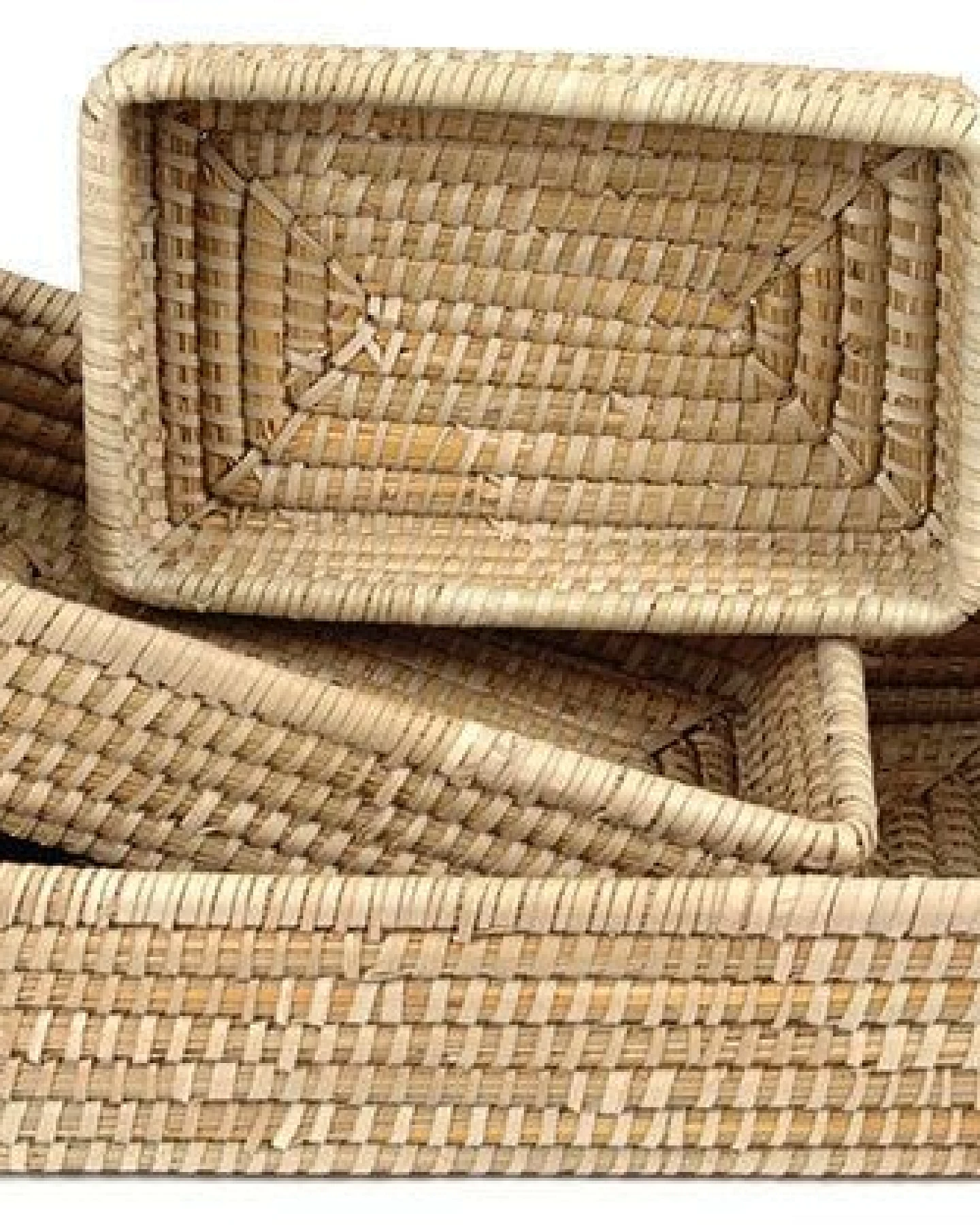 GLOBO Fair Trade Korb Box in drei Größen, Kaisa-Gras - Eckig Naturmaterial, nachhaltige Handarbeit – Ansicht 2
