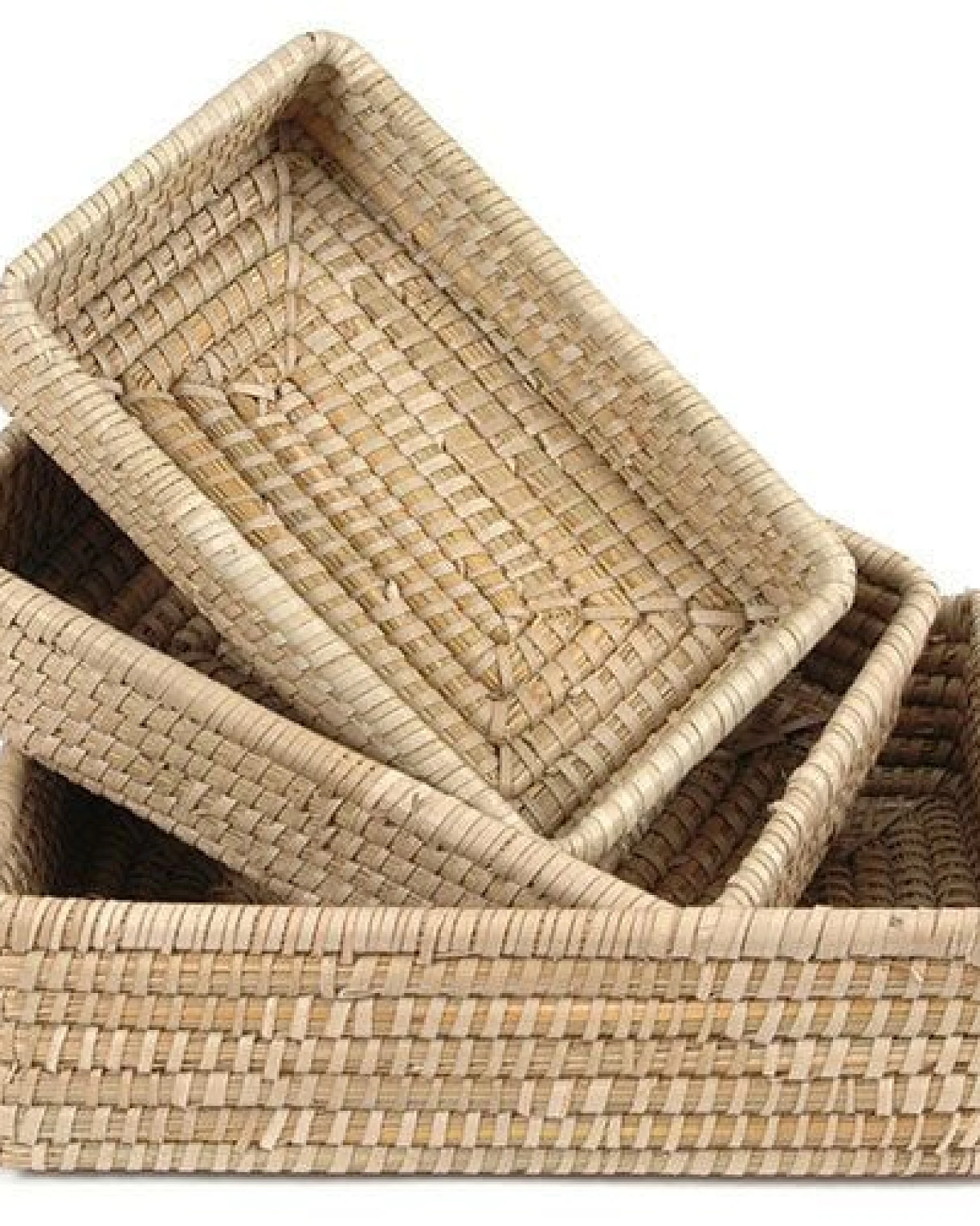 GLOBO Fair Trade Korb Box in drei Größen, Kaisa-Gras - Eckig Naturmaterial, nachhaltige Handarbeit – Ansicht 3