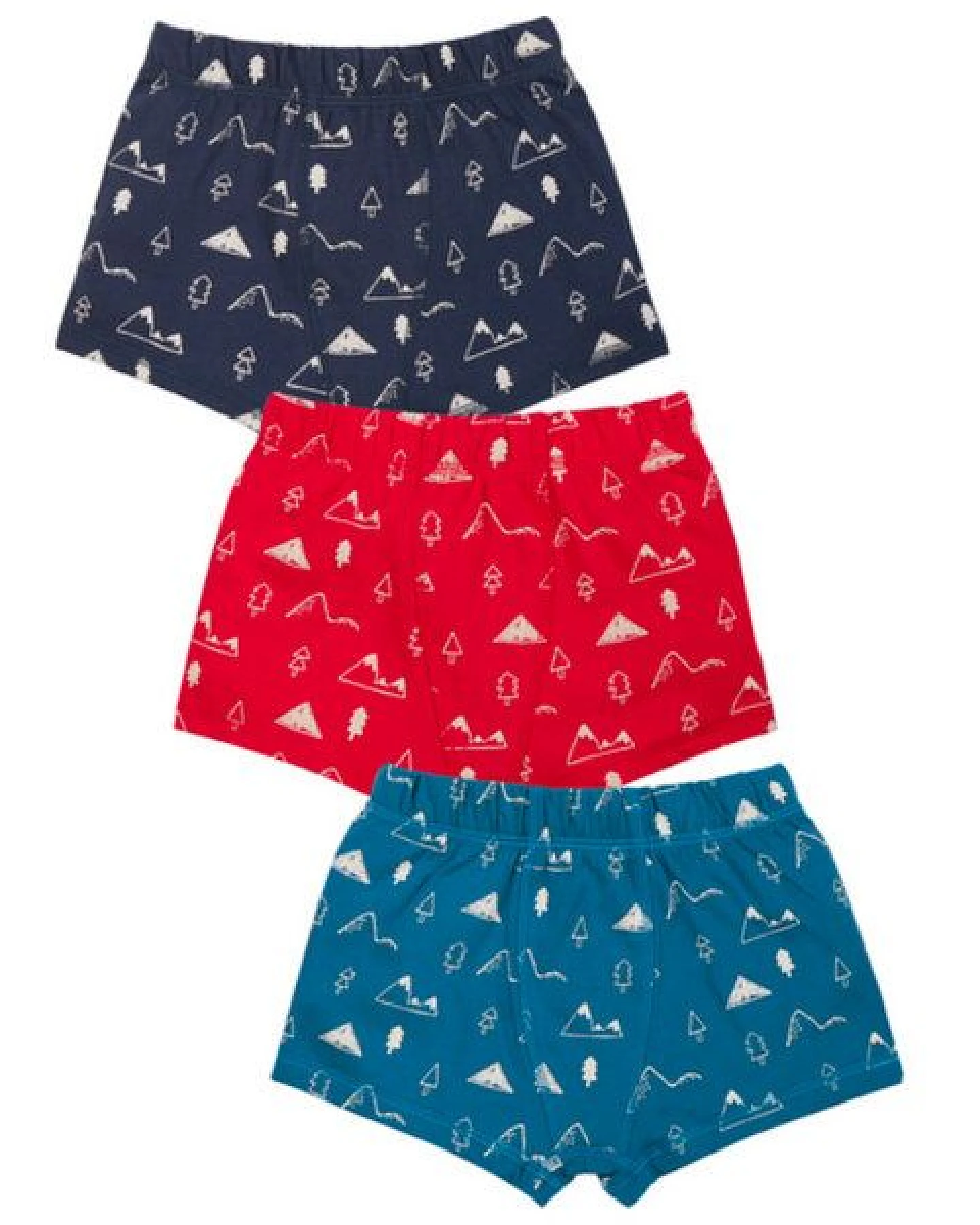 Frugi Boxershorts für Jungs mit Bergprint - Dreierpack – Ansicht 2