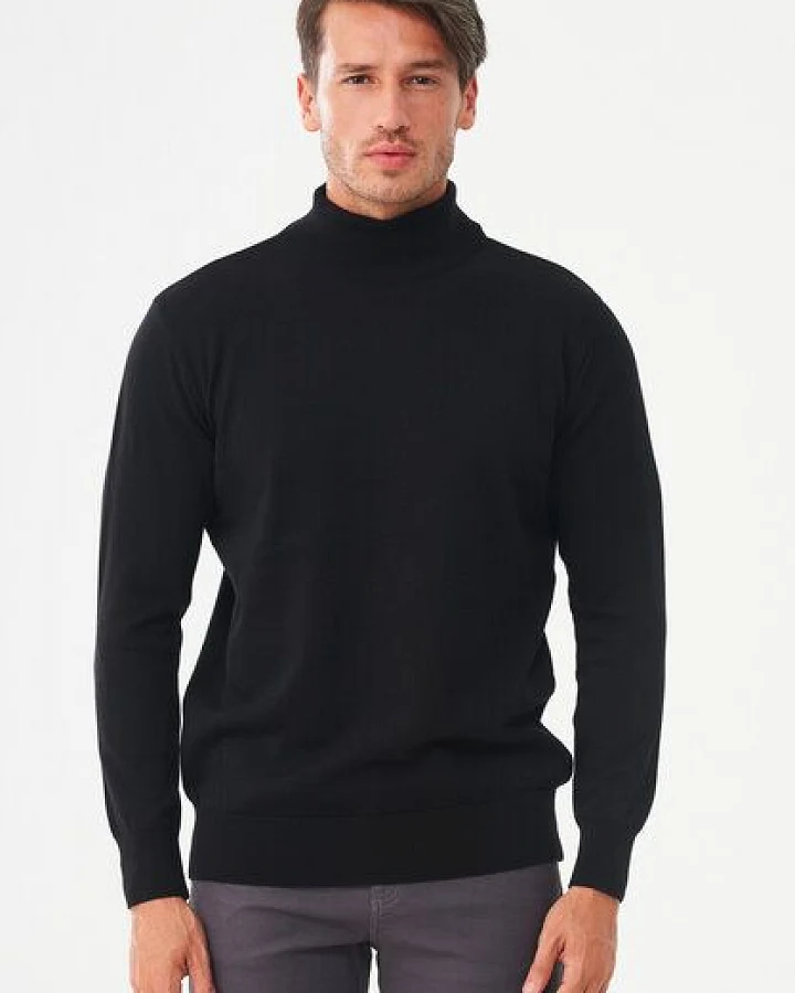 ORGANICATION Rollkragenpullover aus Bio-Baumwolle