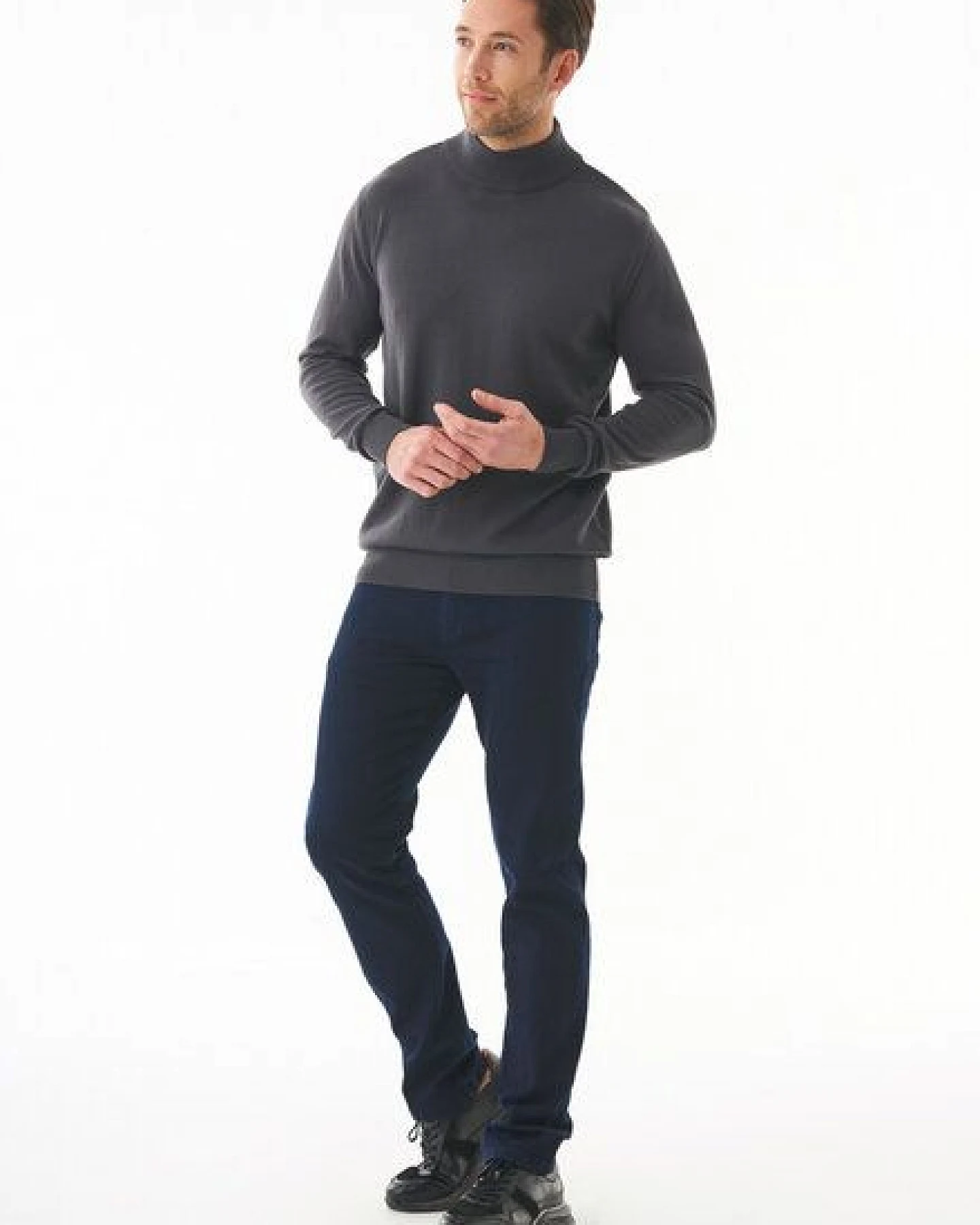 ORGANICATION Rollkragenpullover aus Bio-Baumwolle – Ansicht 2