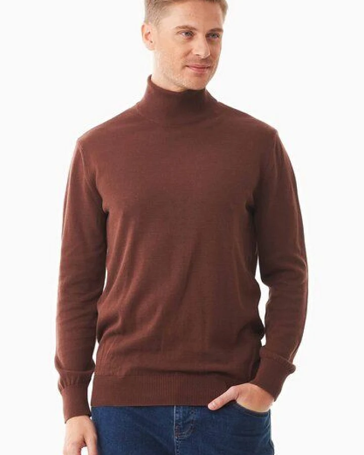 ORGANICATION Rollkragenpullover aus Bio-Baumwolle