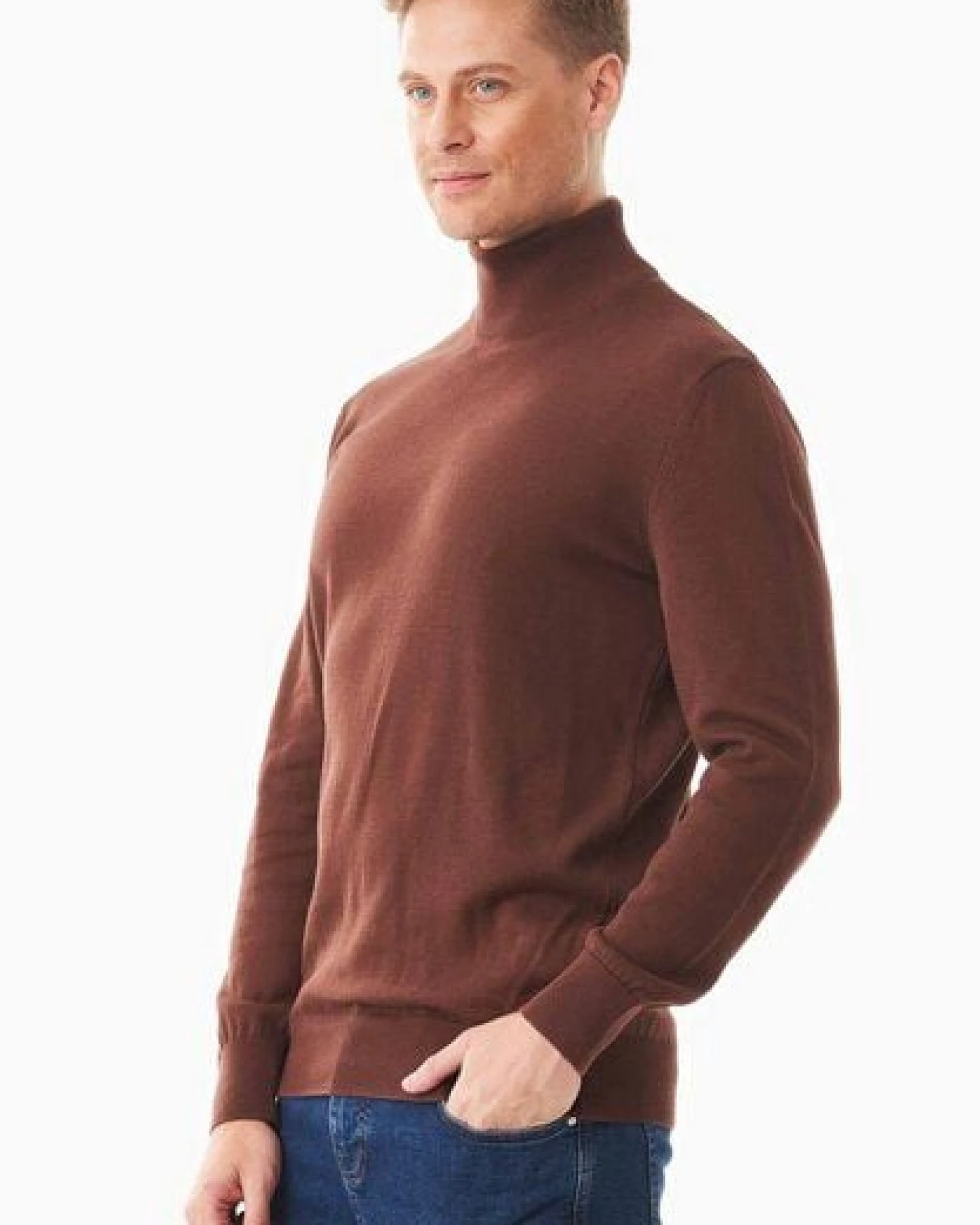ORGANICATION Rollkragenpullover aus Bio-Baumwolle – Ansicht 4